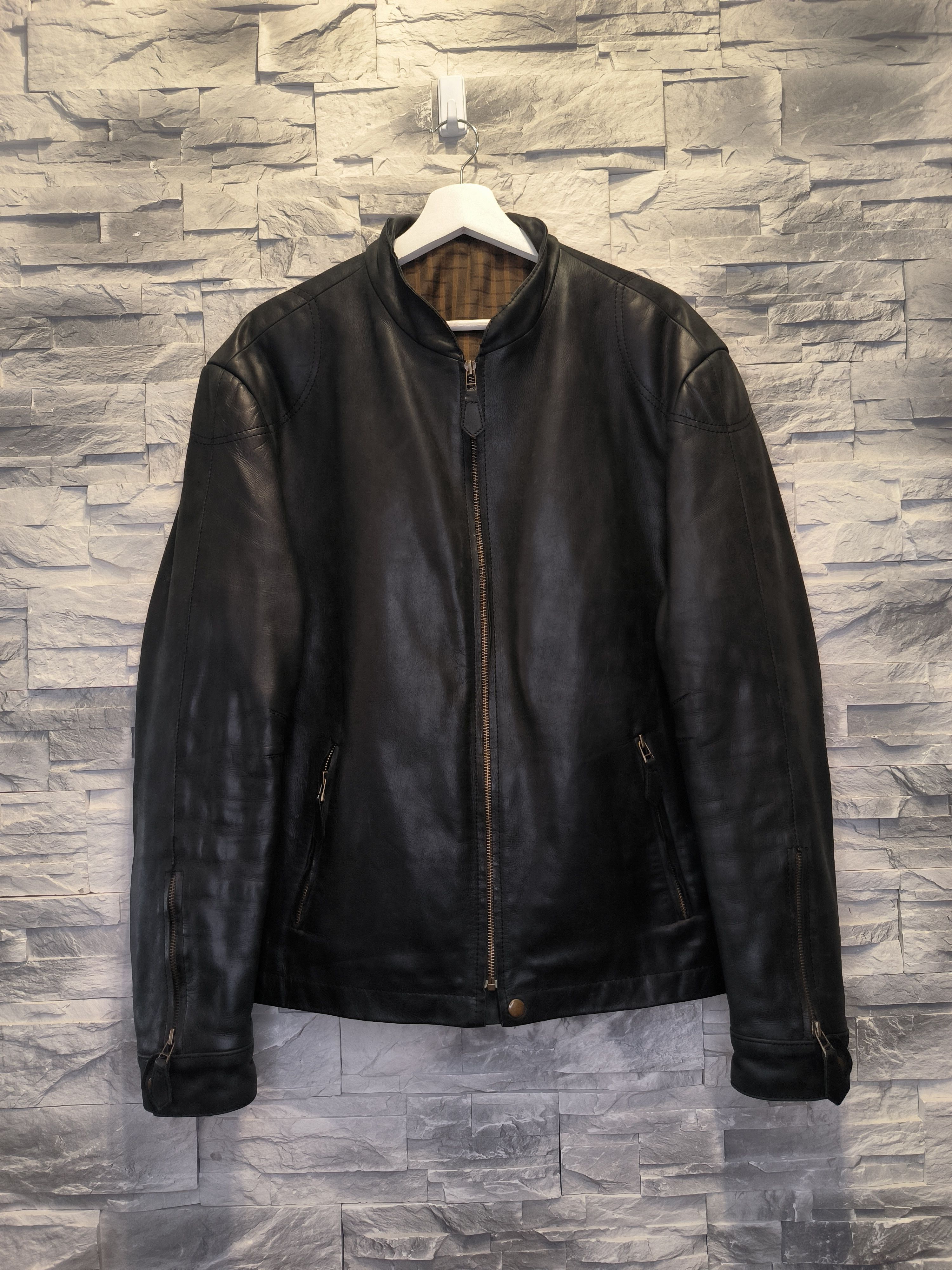 Vintage Vintage Leather Jacket Black Size US M / EU 48-50 / 2 - 1 Thumbnail
