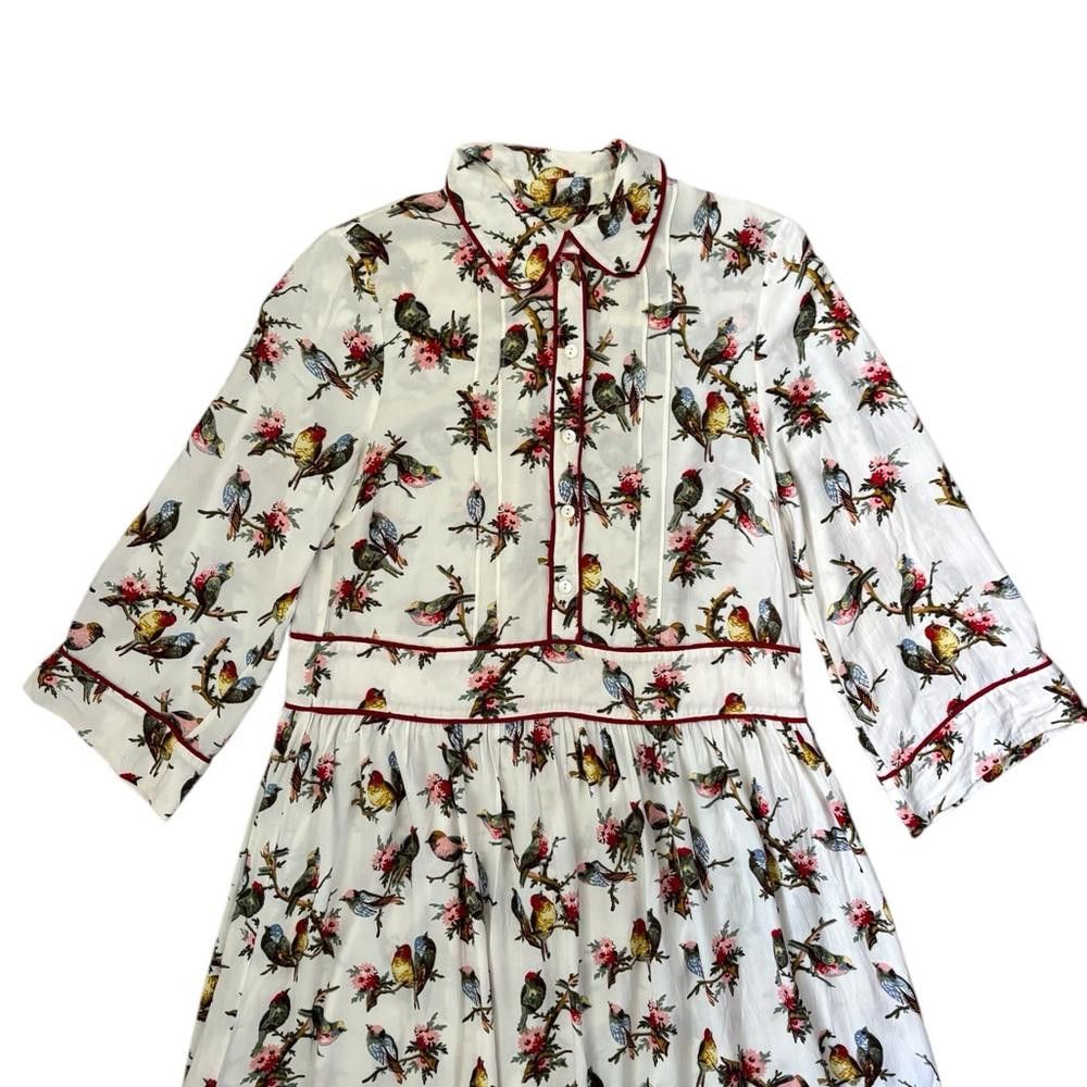Baum und Pferdgarten RARE Baum und Pferdgarten Dandy Bird Button Up Midi Dress Size S / US 4 / IT 40 - 5 Thumbnail