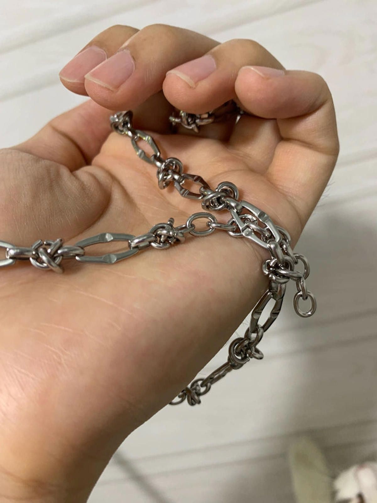 Jewelry Silver Chain Link Men's Necklace, Modern Men's Jewelry Size ONE SIZE - 7 Thumbnail