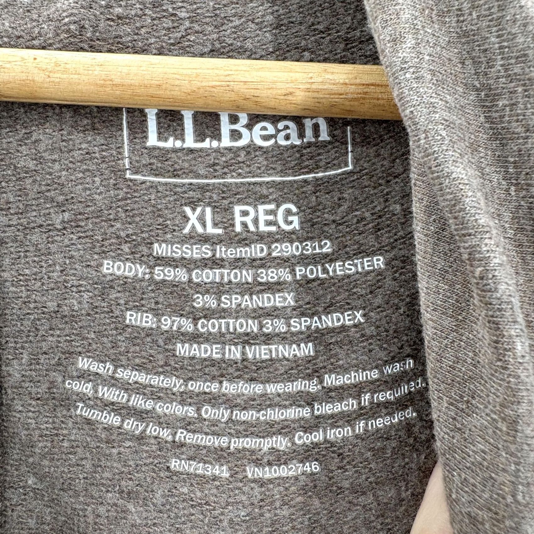 Vintage L.L.Bean Womens XL Brown Cowl Neck Fleece Pullover Kangaroo Pocket Size XL / US 12-14 / IT 48-50 - 4 Thumbnail