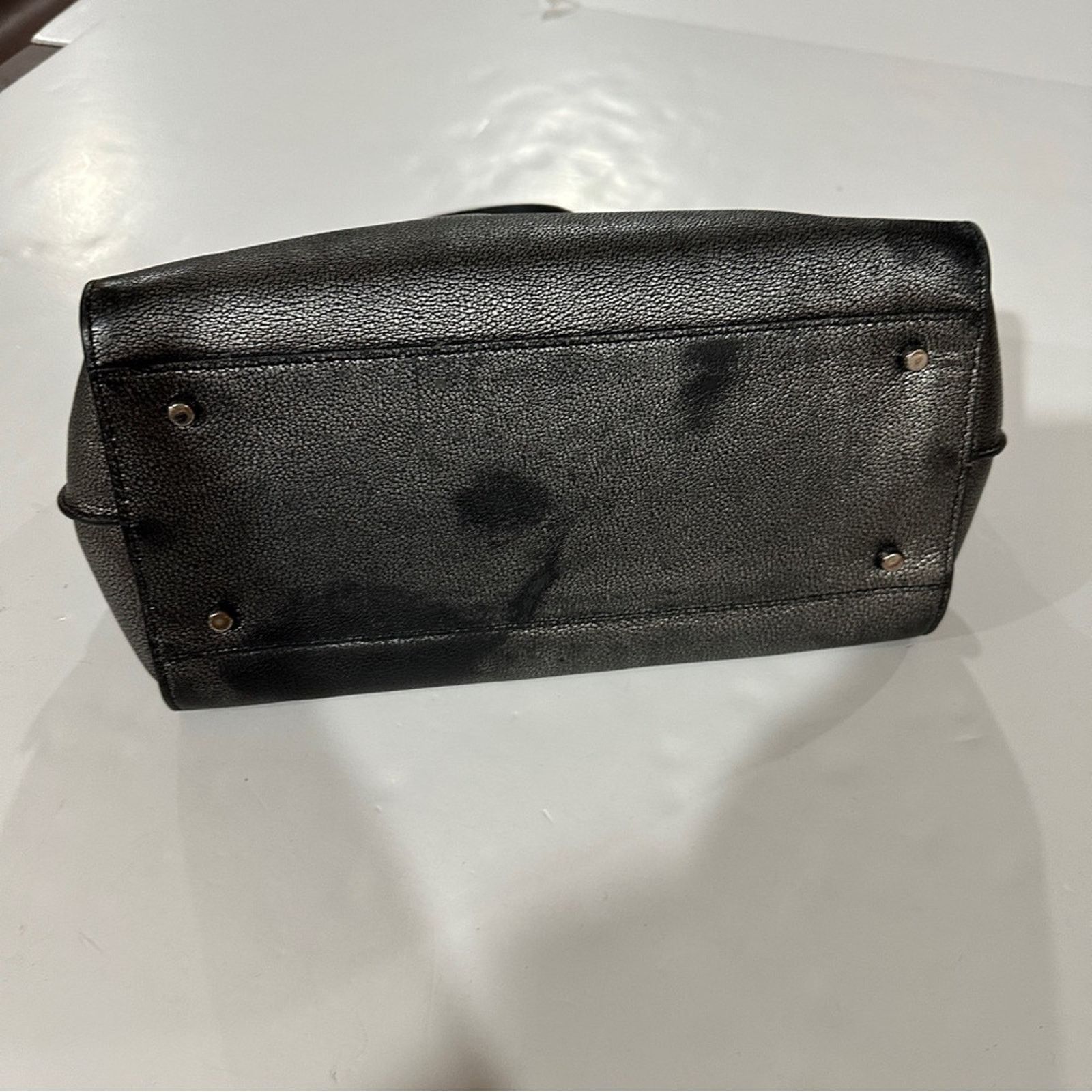 Coach Coach Nolita Gunmetal Leather Metallic Satchel Shoulder Bag Size ONE SIZE - 8 Thumbnail
