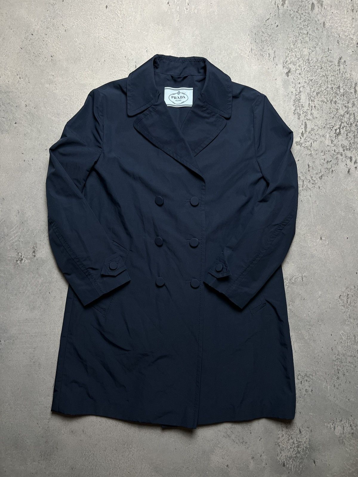 Prada Classic Prada Rain Trench Coat Double-Breasted Rare Blazer Size S / US 4 / IT 40 - 13 Thumbnail