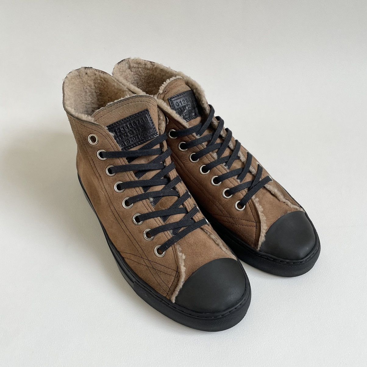 Maison Margiela Brown Shearling ‘All Star’ Sneakers Size US 8 / EU 41 - 14 Thumbnail