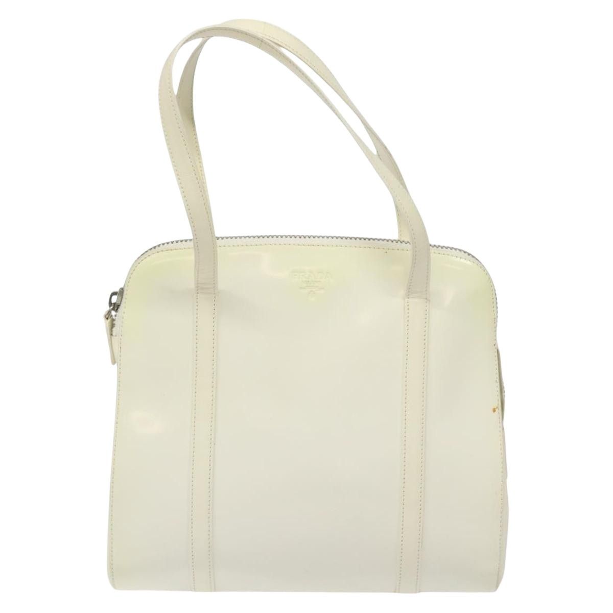 Prada White Patent Leather Handbag (Pre-Owned) Size ONE SIZE - 1 Thumbnail