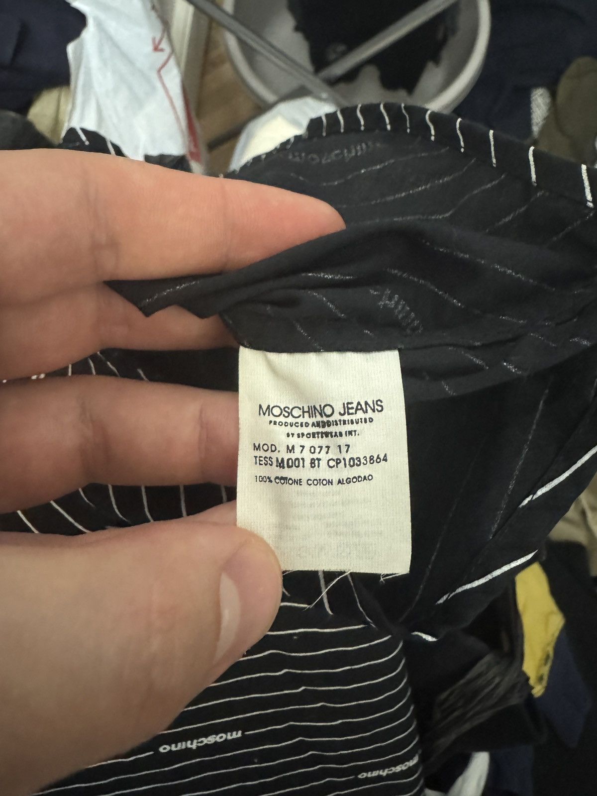 Moschino Moschino Jeans vintage striped monogram allover ss shirt Size US M / EU 48-50 / 2 - 12 Thumbnail