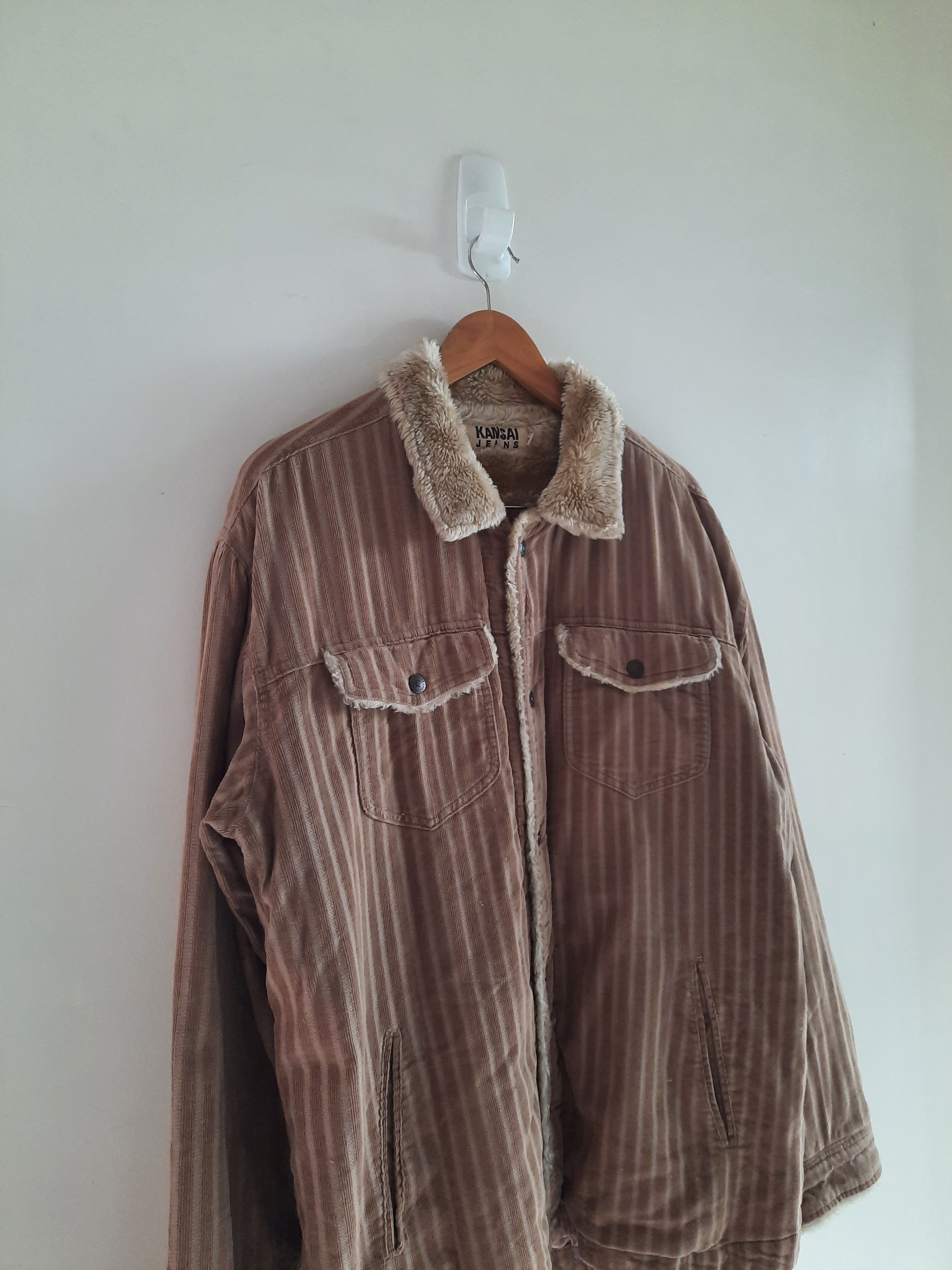 Japanese Brand Kansai Jeans Fur Corduroy Jacket Size US XL / EU 56 / 4 - 3 Thumbnail