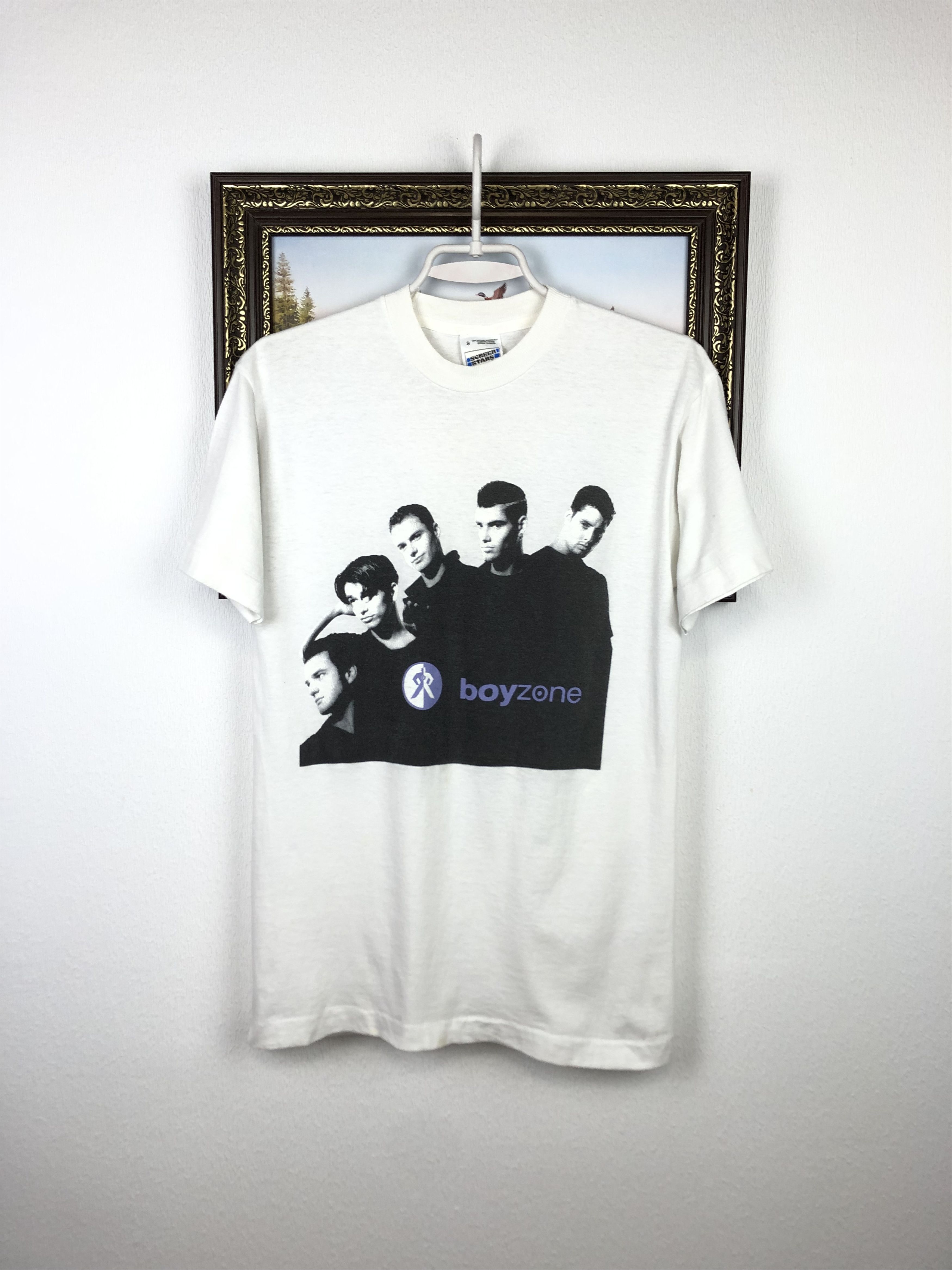 Band Tees Vintage 90's Boyzone Over Print White Band Shirt Rare Tee Size US S / EU 44-46 / 1 - 1 Thumbnail