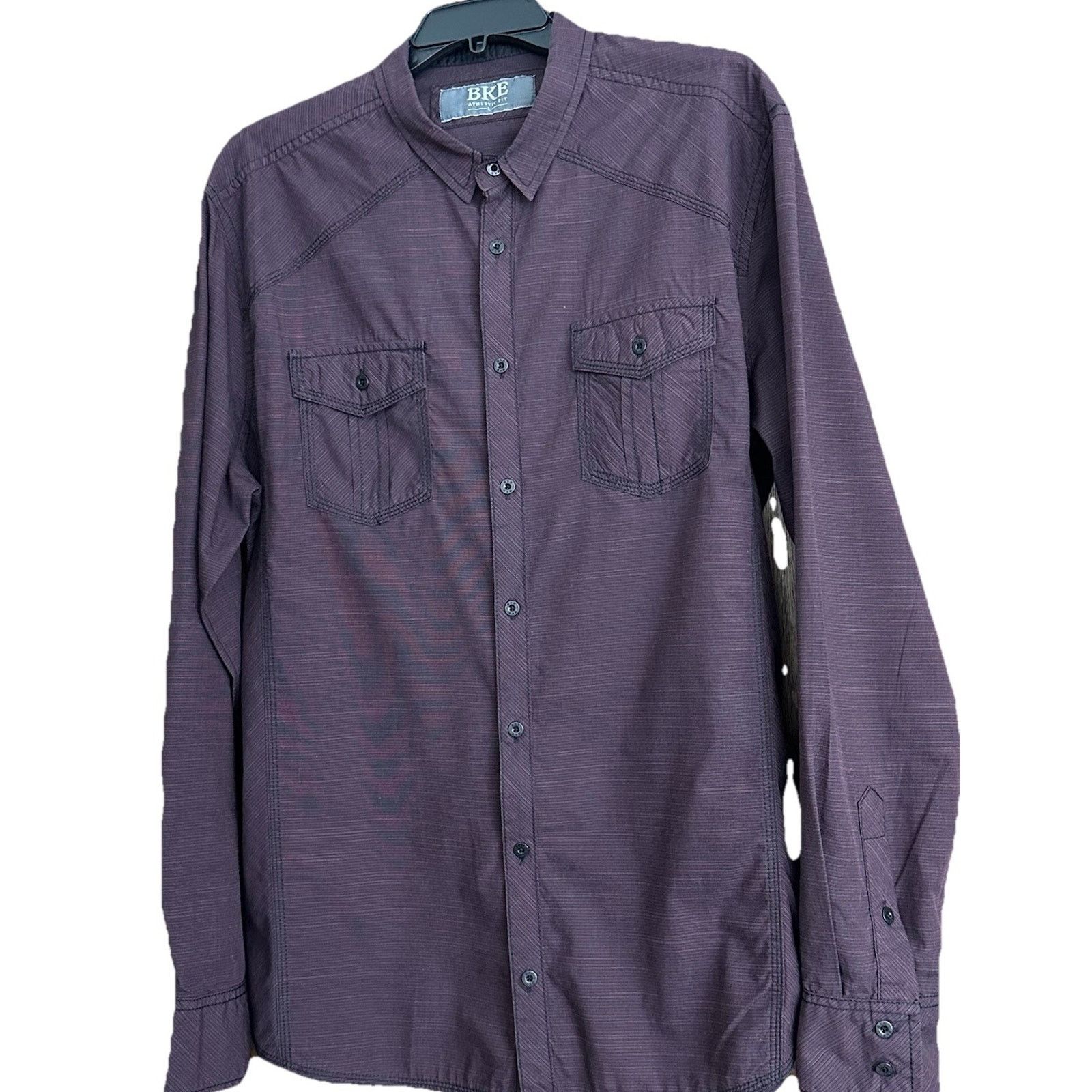 BKE BKE Shirt Men Sz L Button Down Athletic Fit Long Sleeve EUC Size US L / EU 52-54 / 3 - 2 Thumbnail