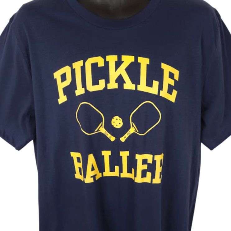 Vintage VINTAGE: No Pickleball T Shirt Mens Size XL Blue Pickle Baller Funny Humor Mens T-Shirt Sports Shirt Size US XL / EU 56 / 4 - 2 Thumbnail