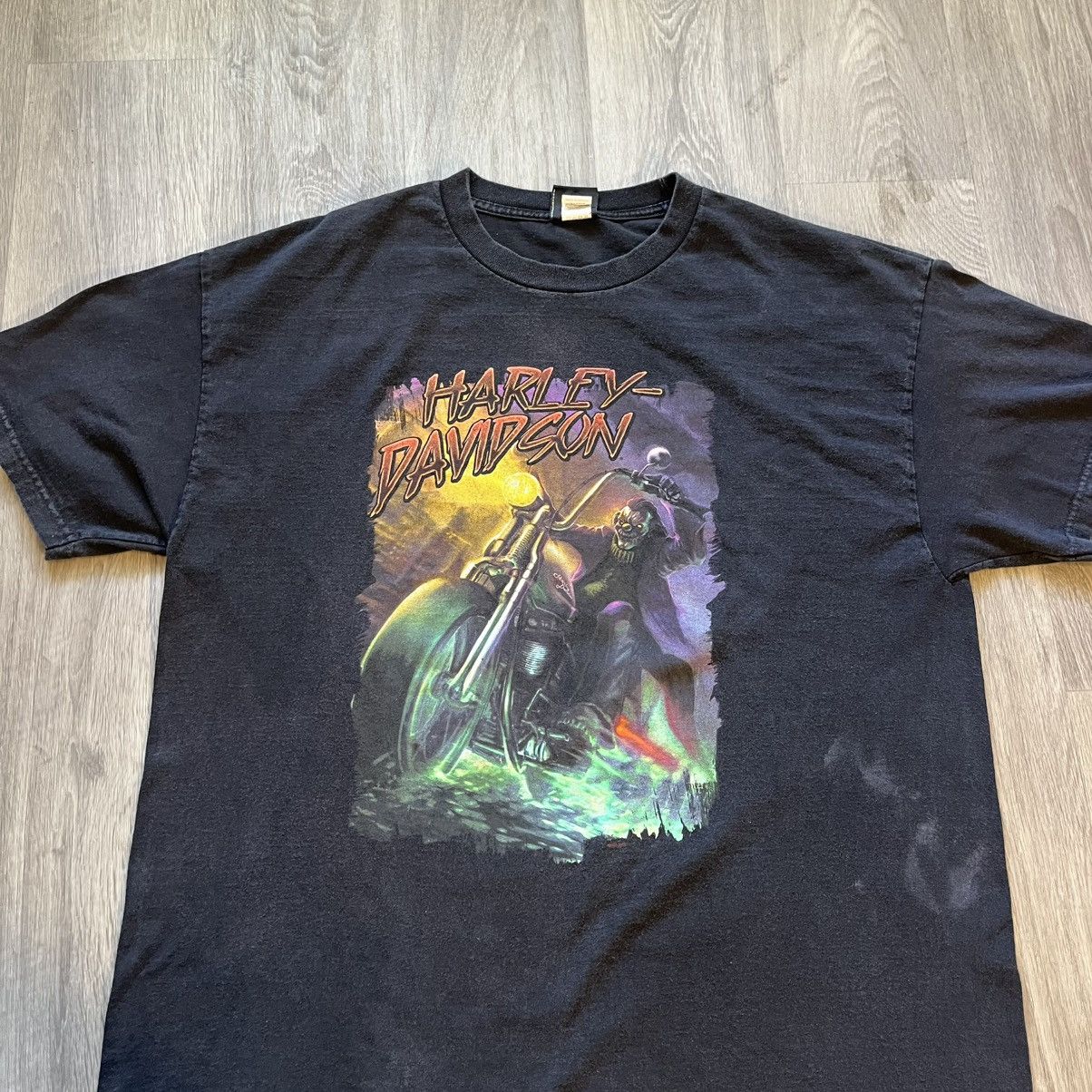 Harley Davidson Vintage 2000s Harley Davidson Crazy Clown T Shirt Grunge ERD Size US XXL / EU 58 / 5 - 8 Thumbnail