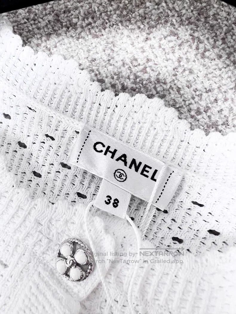 Chanel Chanel Knitted hollow short sleeves Size XS / US 0-2 / IT 36-38 - 5 Thumbnail