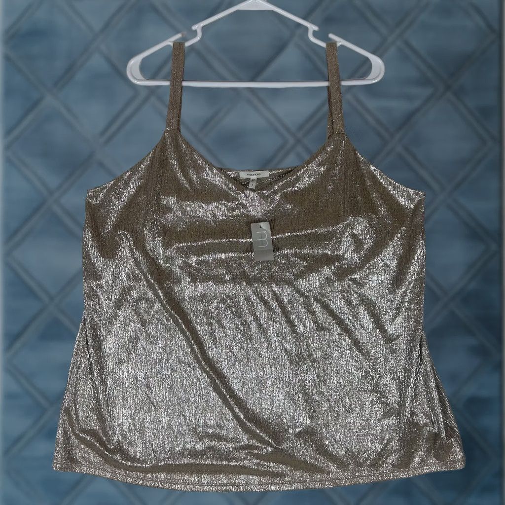 Vintage Maurices Tank Top Womens Size 1 Yellow Sparkles Sleeveless NWT Metallic Gold Shirt Shirt? Size XS / US 0-2 / IT 36-38 - 1 Thumbnail