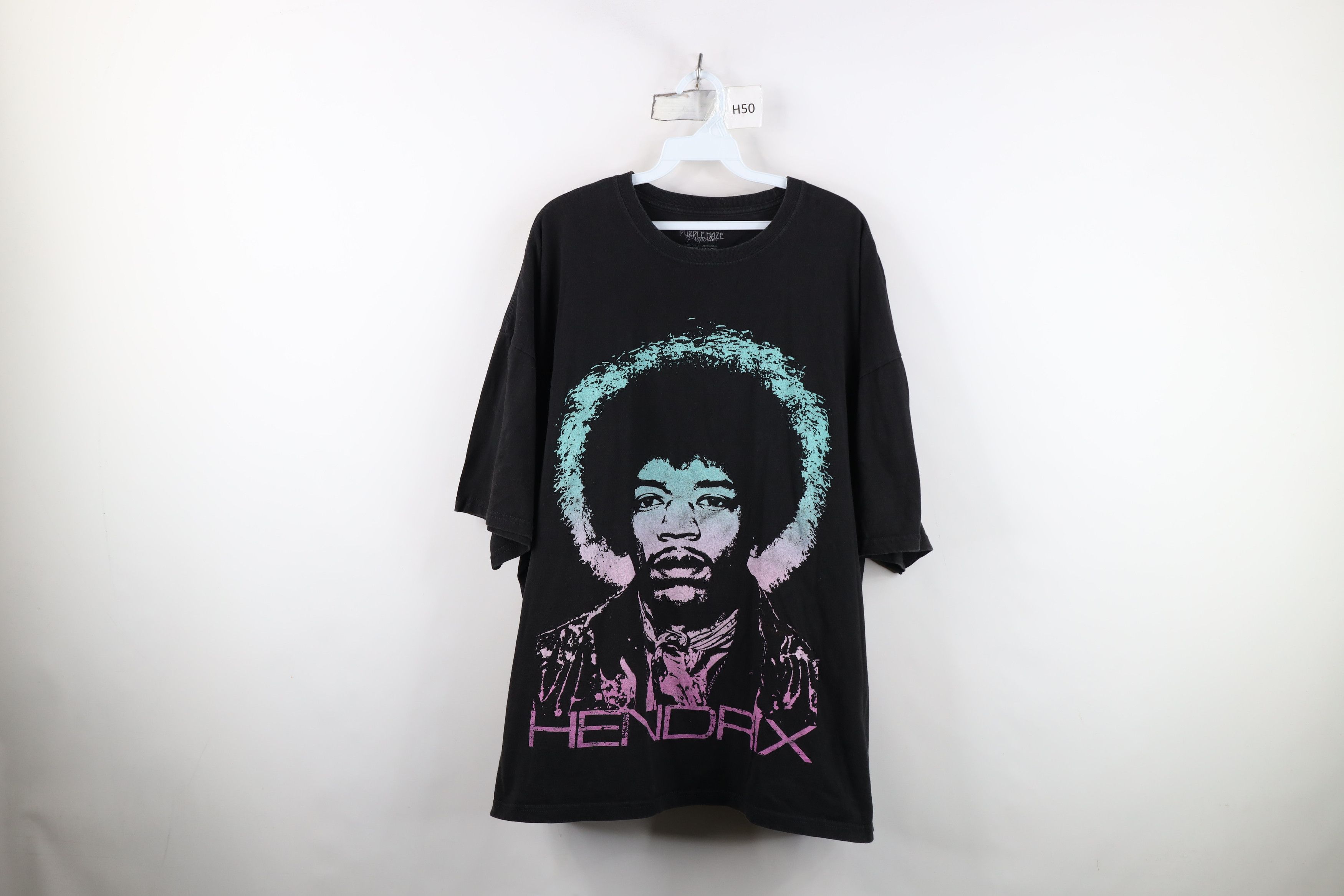 Vintage Retro Y2K Spell Jimi Hendrix Band Short Sleeve T-Shirt Black Size US XXL / EU 58 / 5 - 1 Thumbnail