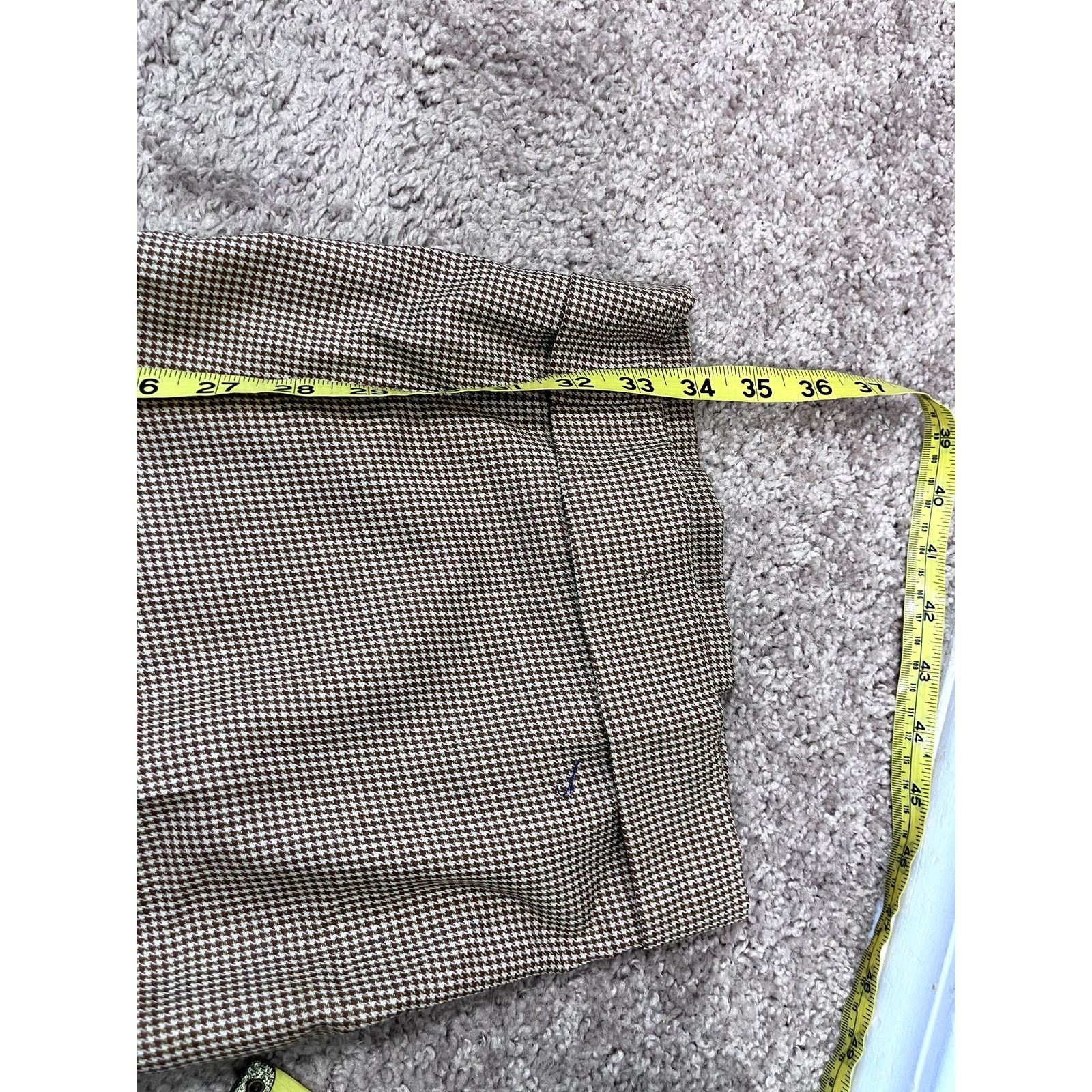 Vintage Vintage Men's Wool Leonardo Valenti Houndstooth Slacks 34 Size US 34 / EU 50 - 6 Thumbnail