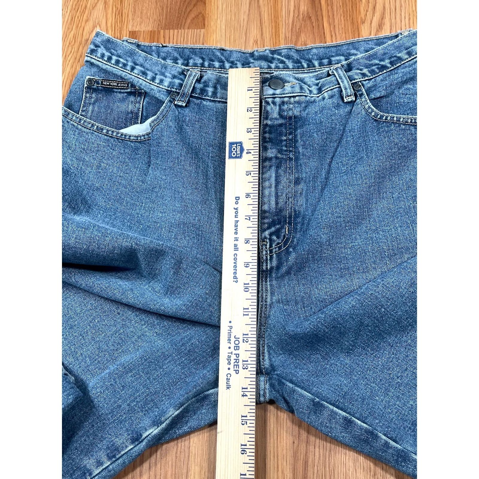 Sea New York New York Jeans Jeans High Rise Classic Fit Blue Wash 16 Tall Womens 100% Cotton Denim Long Straight Jeans Size 38" / US 16 / IT 52 - 4 Thumbnail
