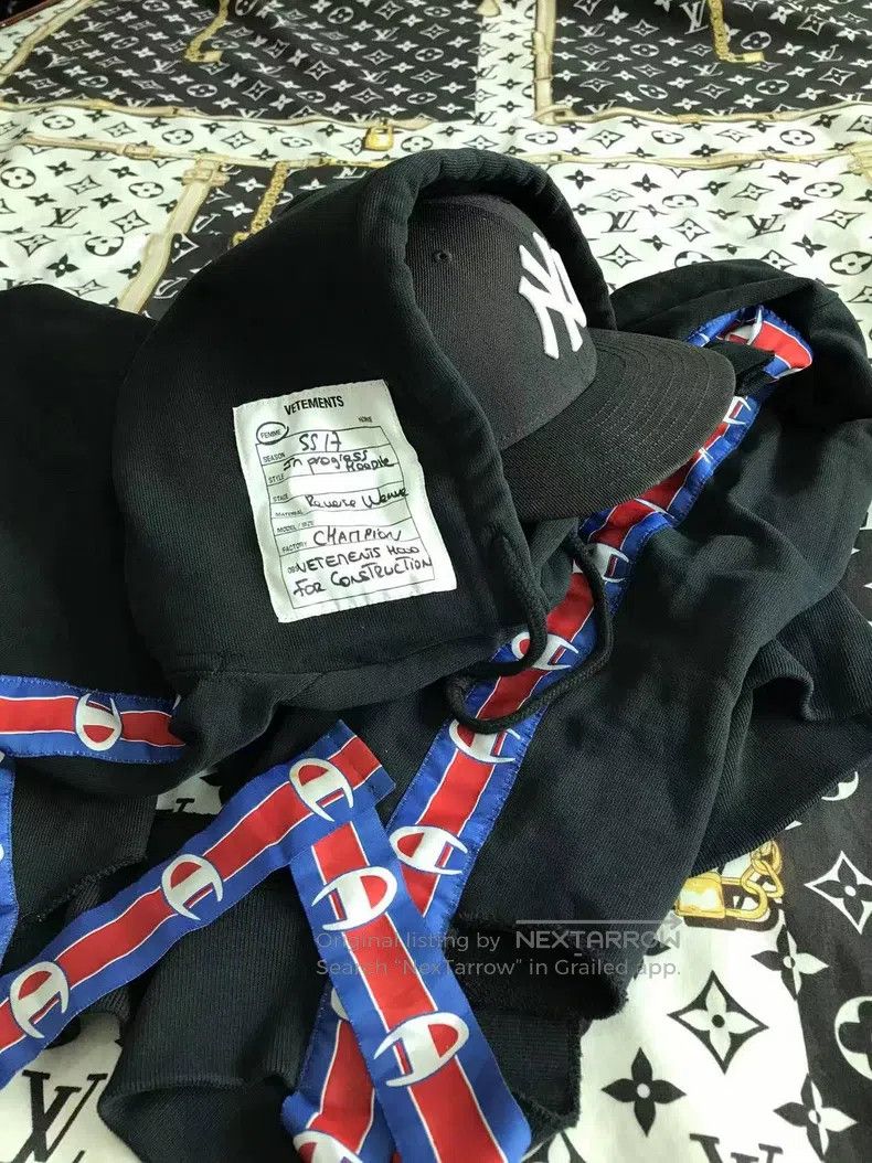 Vetements VETEMENTS Black Ribbon Hoodie Hooded Sweatshirt Size US L / EU 52-54 / 3 - 3 Thumbnail
