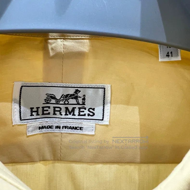 Hermes Hermes size 41 Solid Color Collared Button Long Sleeve Shir Size M / US 6-8 / IT 42-44 - 3 Thumbnail