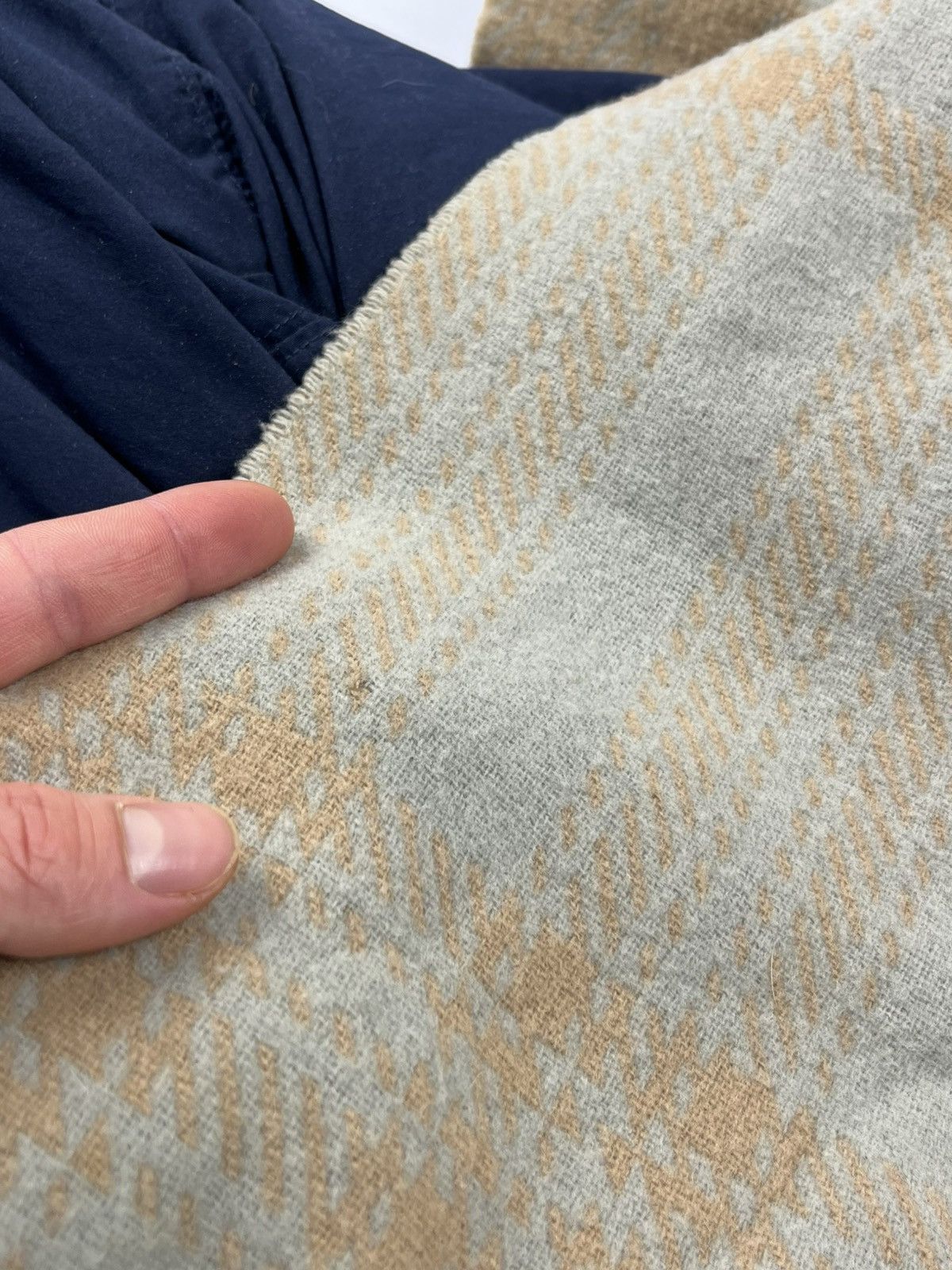 Burberry BURBERRY Wool Merino Cashmere Nova Check Monogram Scarf Size ONE SIZE - 12 Thumbnail