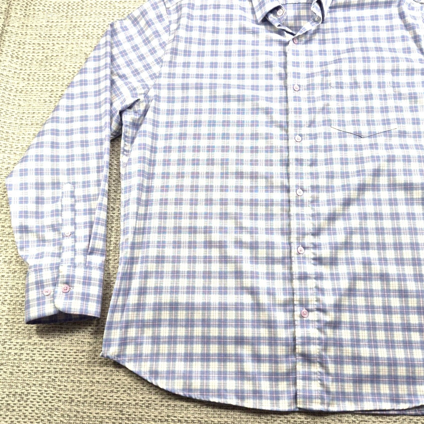 Vintage Twillory Button Up Shirt Mens 2XL Blue Check Long Sleeve Stretch Casual Preppy Size US XXL / EU 58 / 5 - 3 Thumbnail