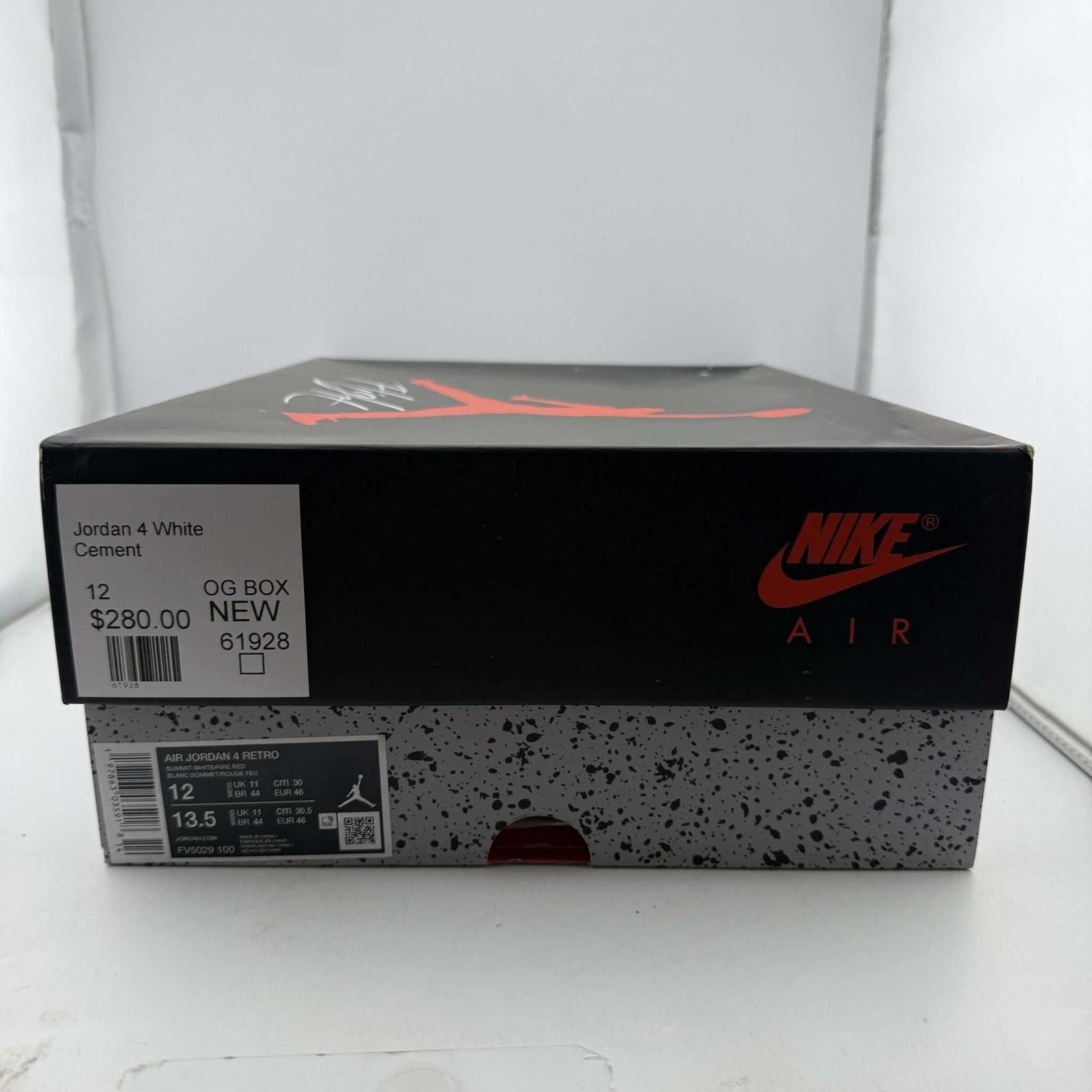 Nike Jordan 4 White Cement OG Box New Size US 12 / EU 45 - 7 Thumbnail