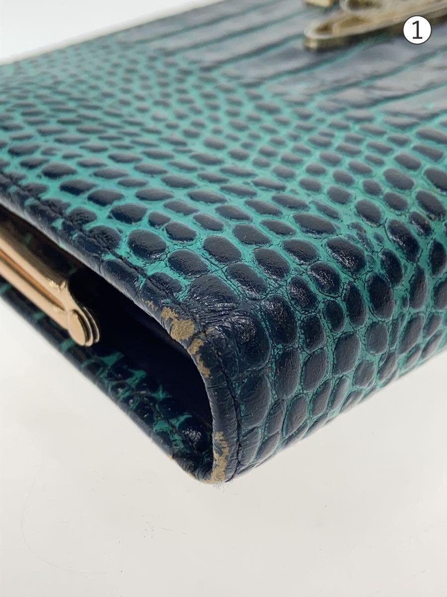 Vivienne Westwood Crocodile Embossed Orb Leather Wallet Size ONE SIZE - 4 Thumbnail