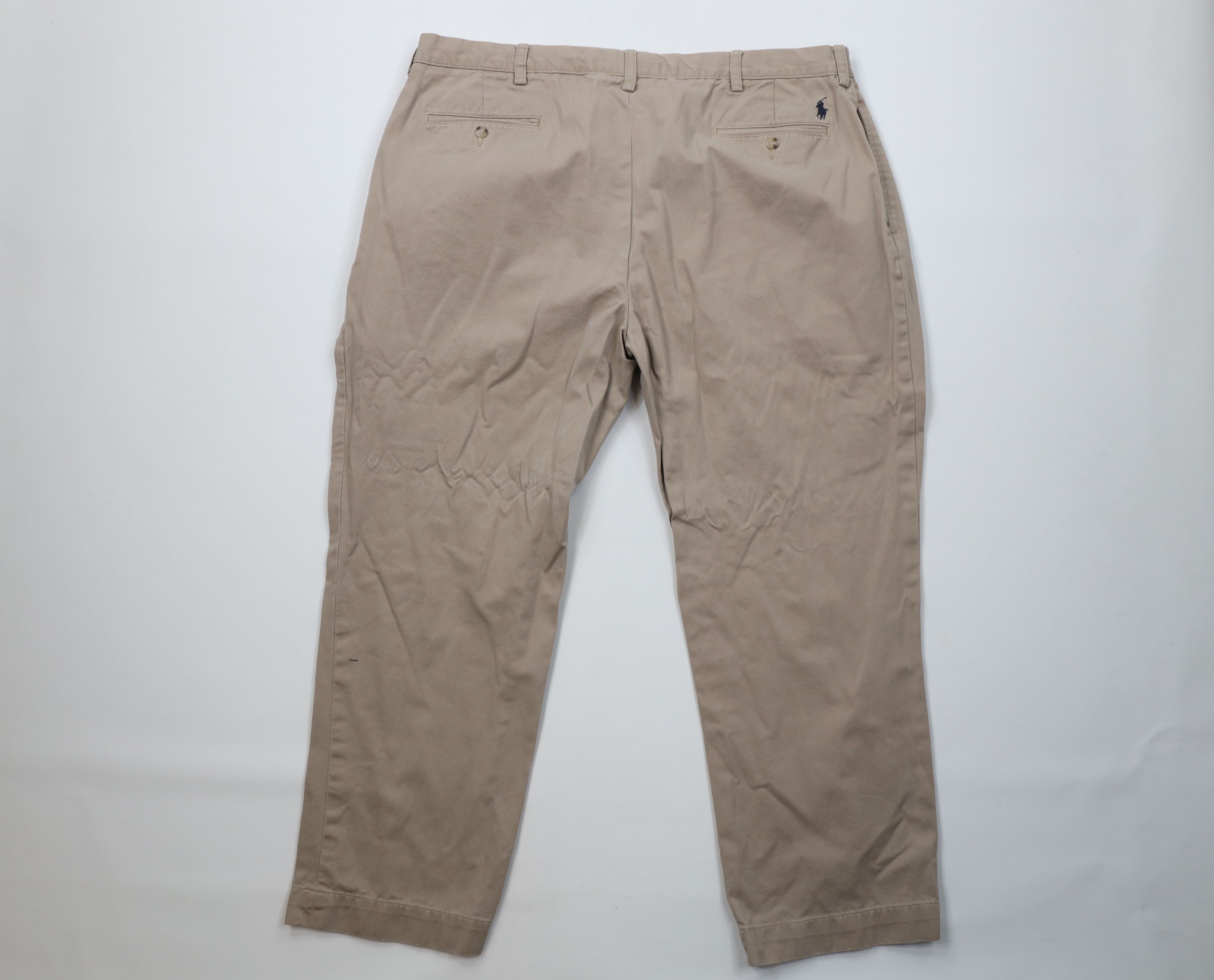 Ralph Lauren Vintage 90s Ralph Lauren Wide Leg Chino Pants Beige Cotton Size US 42 / EU 58 - 8 Thumbnail