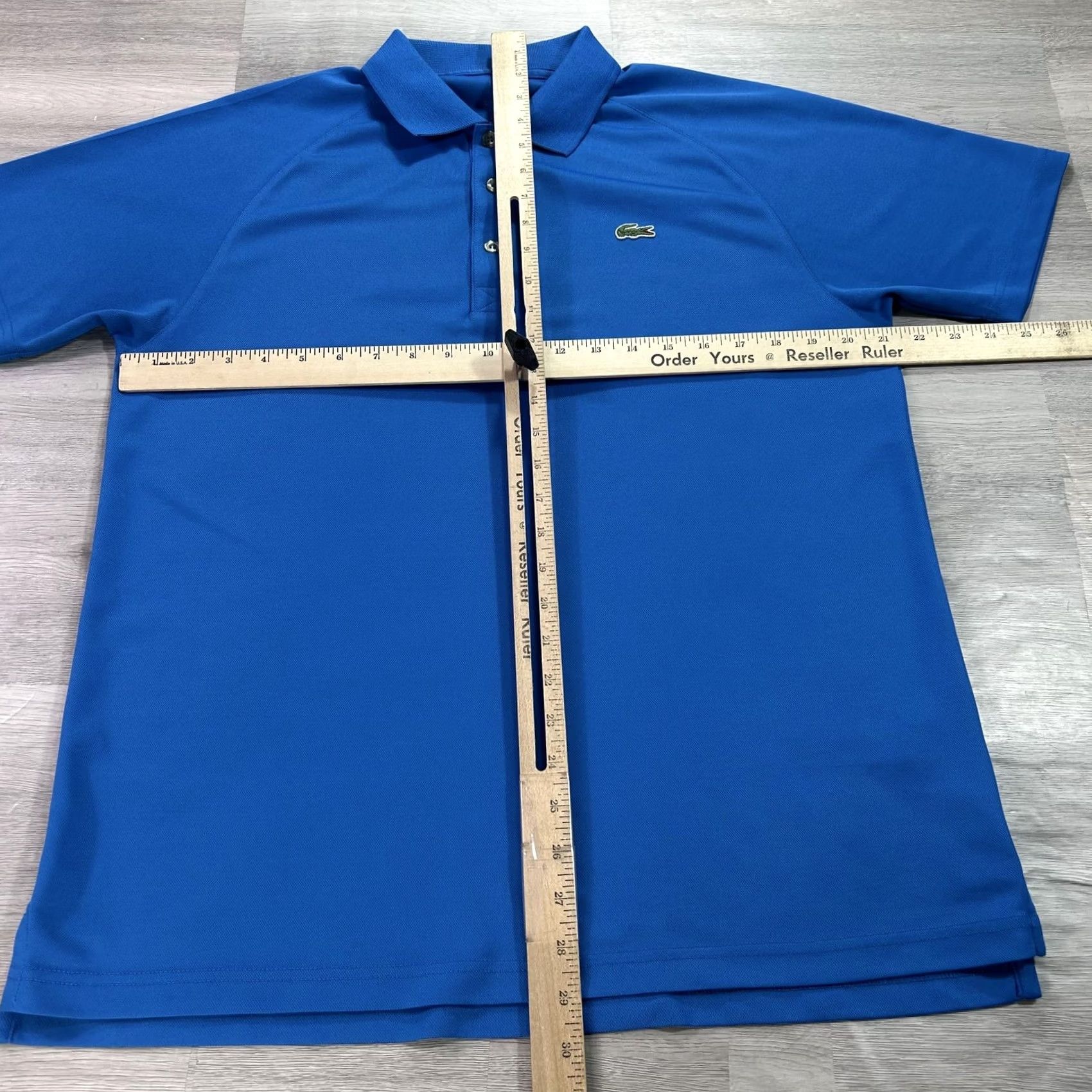 Lacoste Lacoste Shirt Mens M Blue Polo Solid Croc Logo Golf Performance Polyester Size US M / EU 48-50 / 2 - 5 Thumbnail