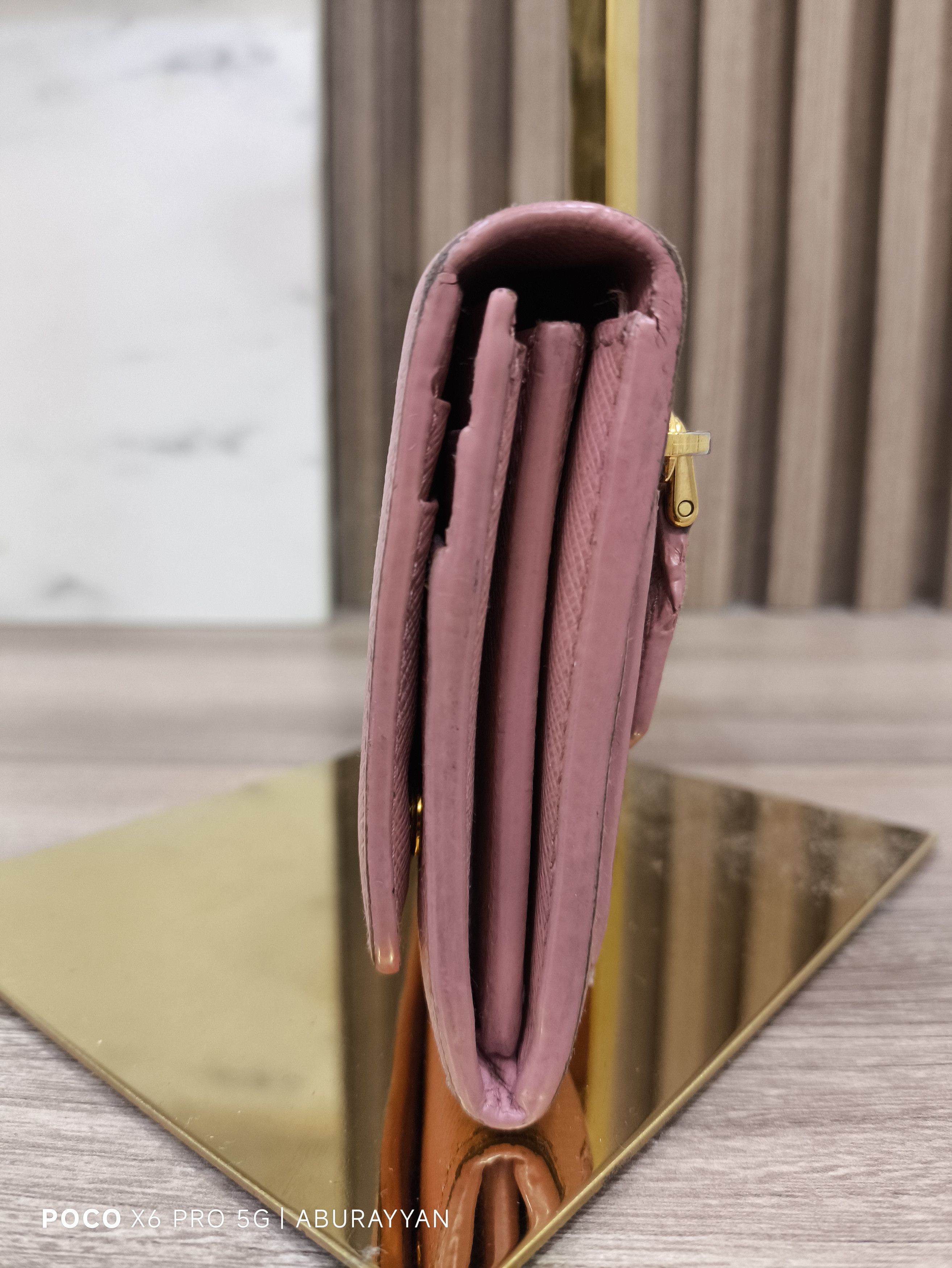 Prada Prada Saffiano Leather Continental Wallet In Begoniarosa Size ONE SIZE - 4 Thumbnail