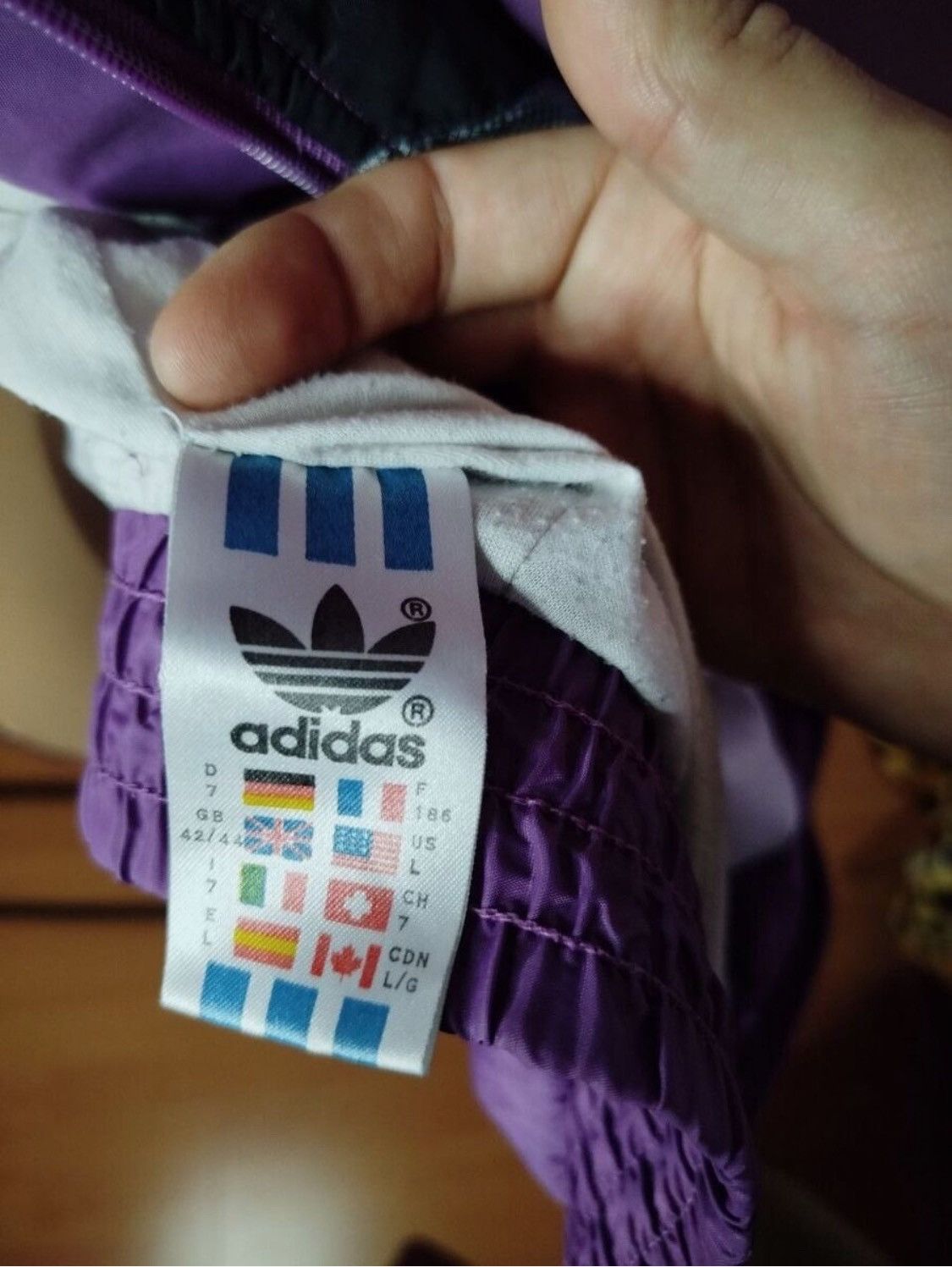 Adidas Adidas Vintage Purple Track Jacket Mens Large Shell Suit 90s Size US L / EU 52-54 / 3 - 6 Thumbnail