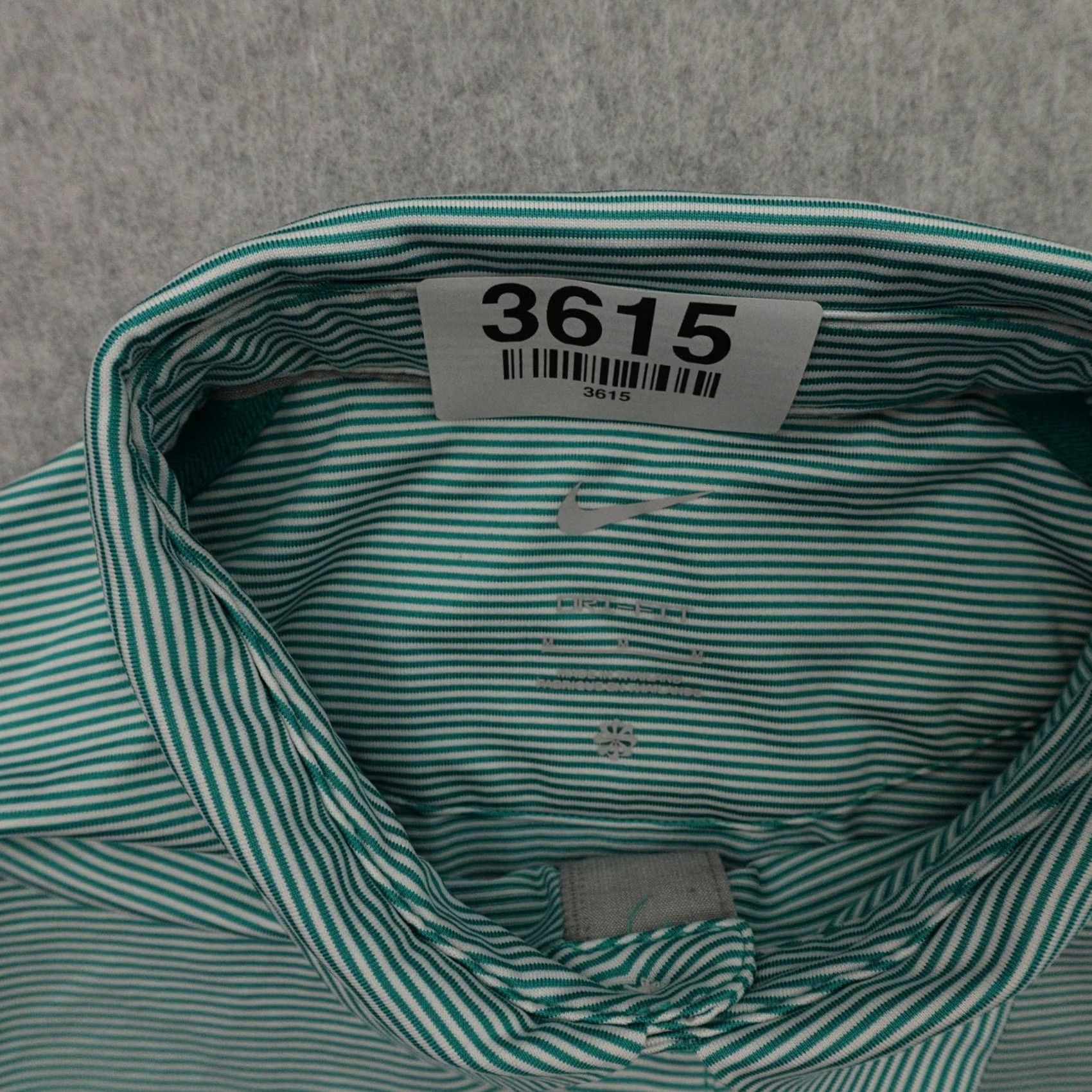 Nike Nike Golf Polo Shirt Mens M 21X28 Striped GREEN w/ Metal Swoosh Vented Shirt Size US M / EU 48-50 / 2 - 4 Thumbnail