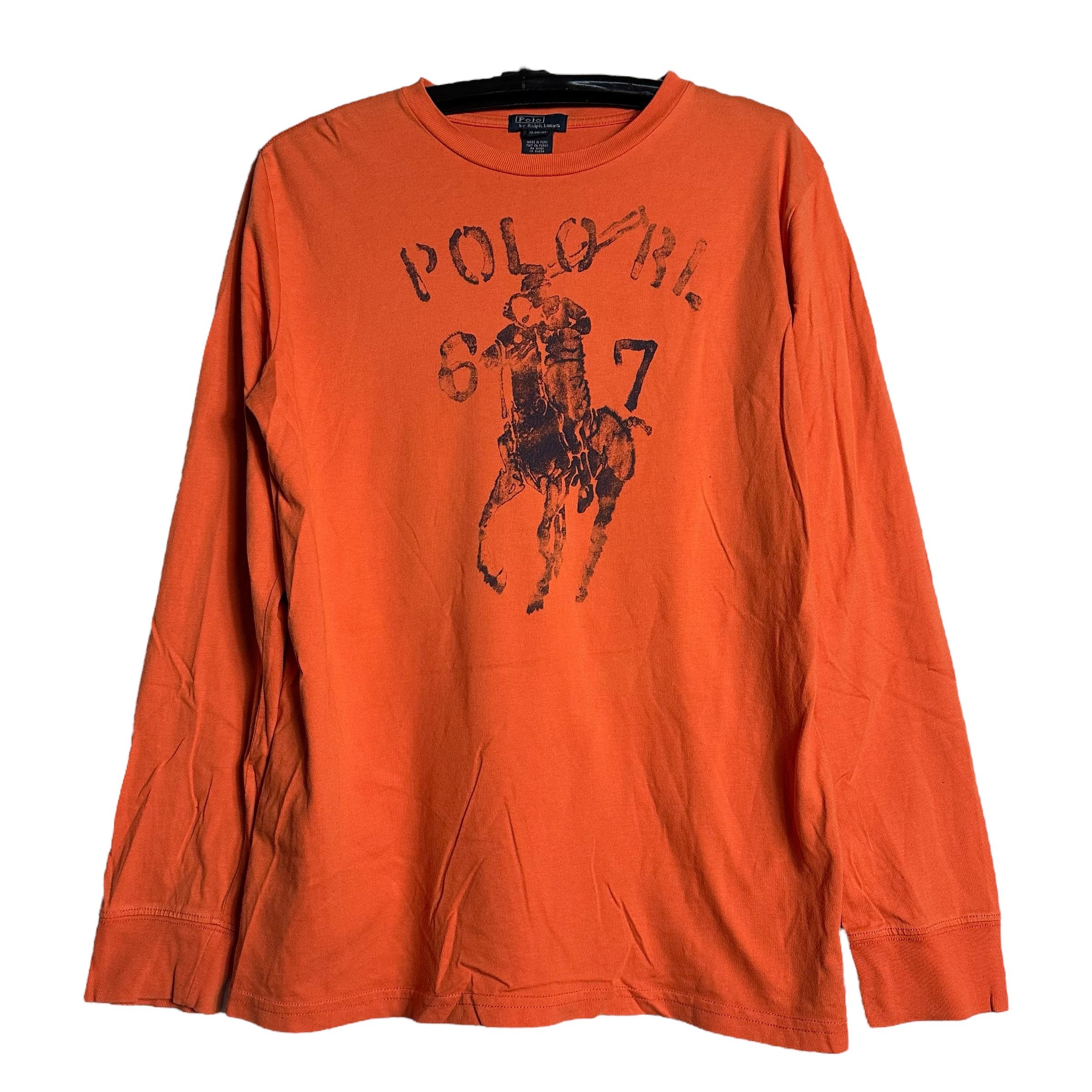 Polo Ralph Lauren 🔥RARE🔥Vintage Polo Ralph Lauren Big Print L/Sleeve T-shirt Size US XL / EU 56 / 4 - 1 Thumbnail