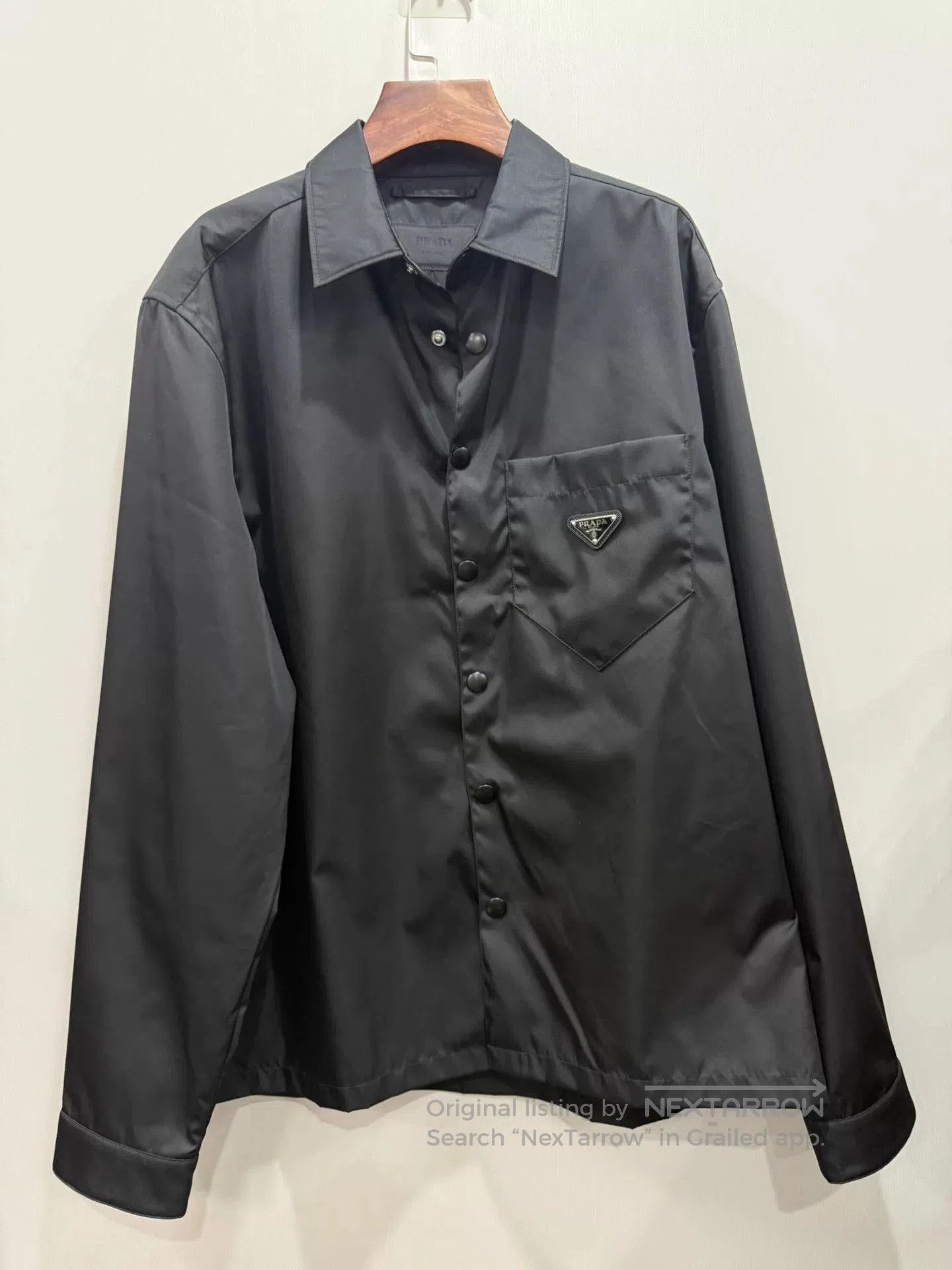 Prada Prada Black Triangle Logo Jacket L. Size US L / EU 52-54 / 3 - 1 Thumbnail