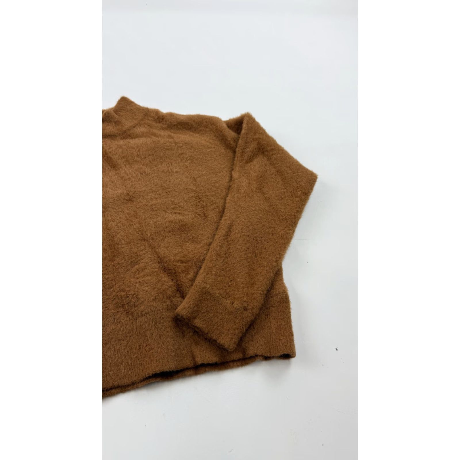 Bailey 44 Bailey 44 Sweater Womens Large Brown Fuzzy Mock Neck Pullover Size L / US 10 / IT 46 - 3 Thumbnail