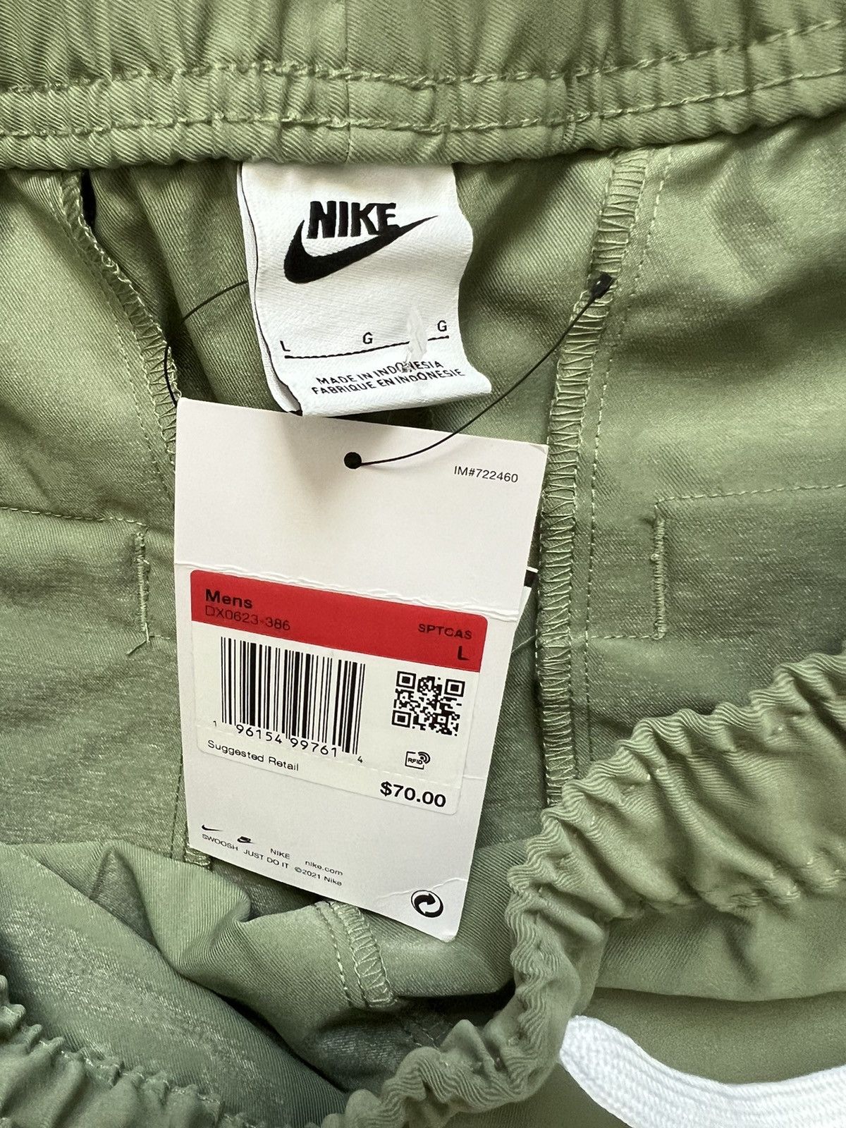 Nike Nike Club Woven Pants Green Taper Leg Size US 32 / EU 48 - 7 Thumbnail
