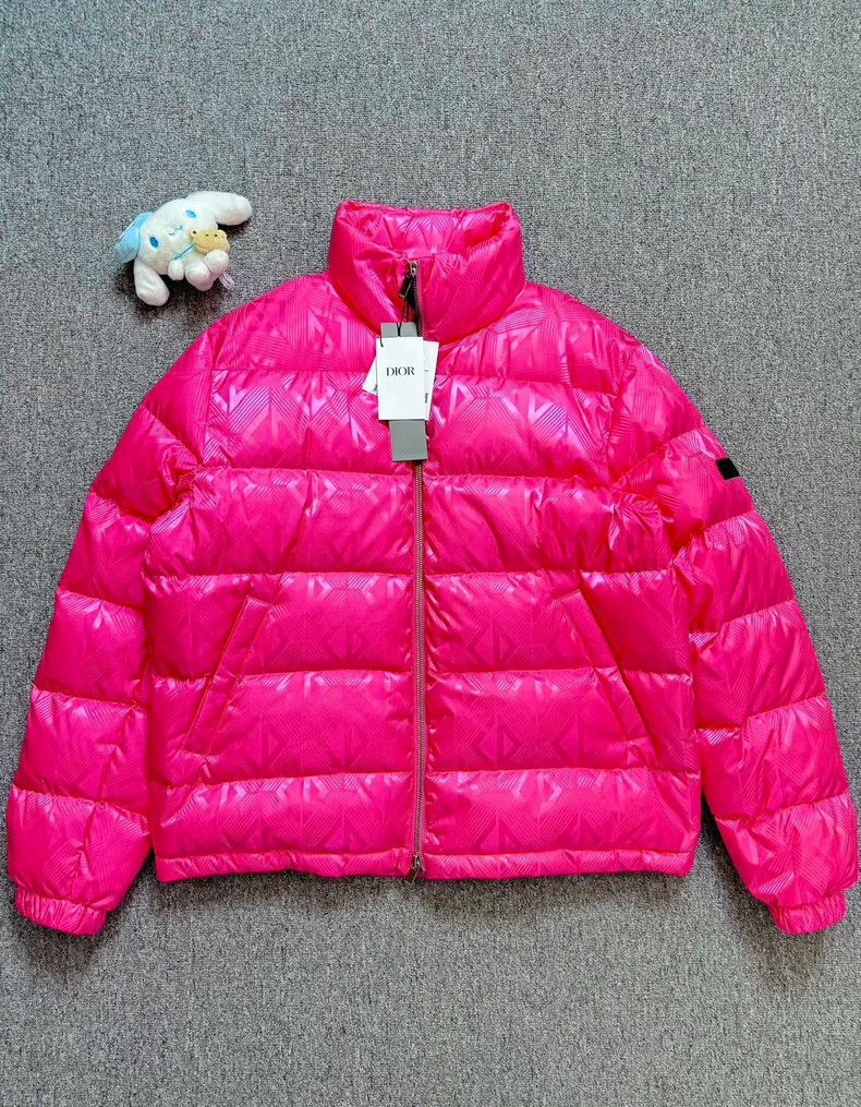 Dior Pink CD Logo Puffer Jacket Size US M / EU 48-50 / 2 - 1 Thumbnail