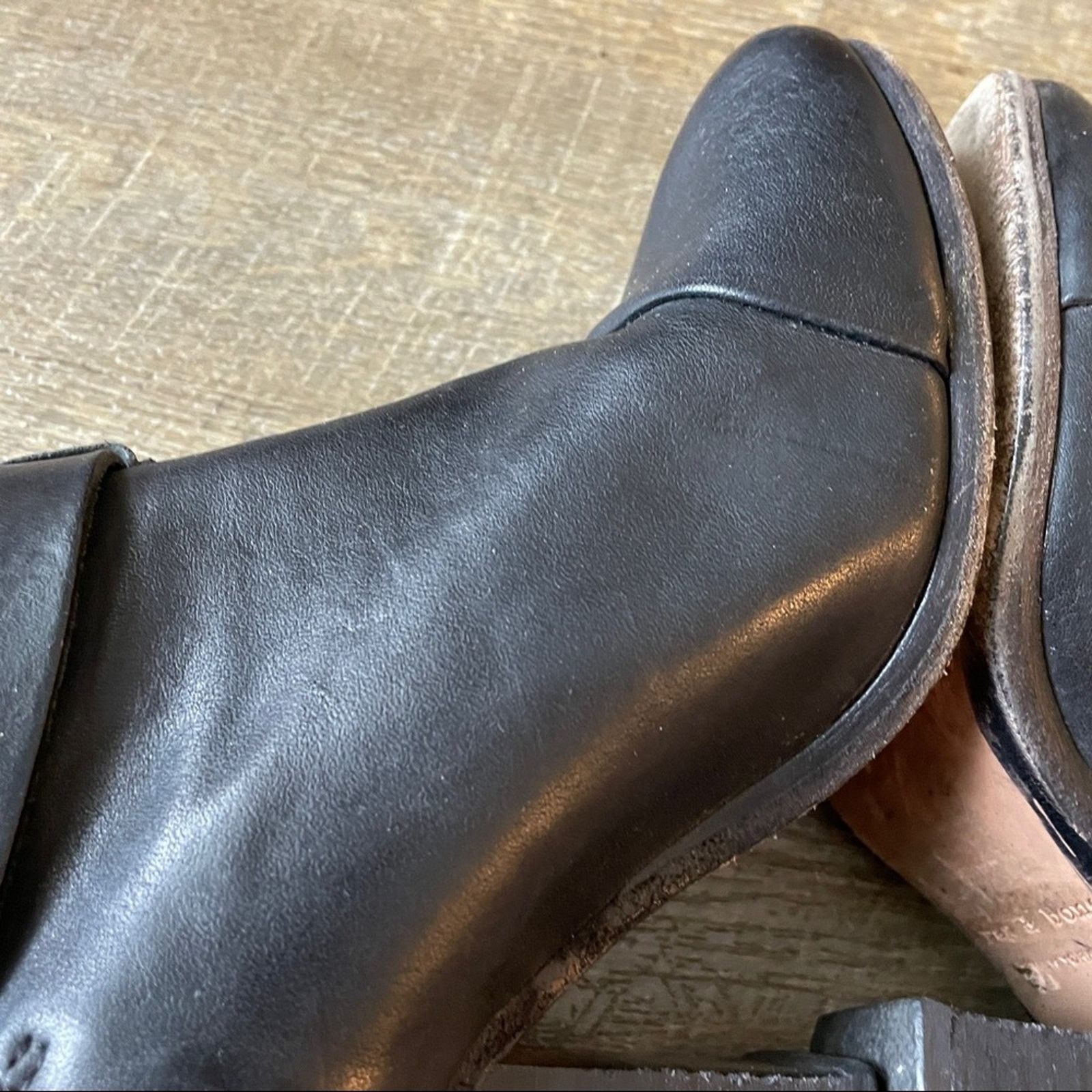 Rag & Bone Rag & Bone Harrow Black Leather Ankle Boots Sz 40 Size US 10 / IT 40 - 10 Thumbnail