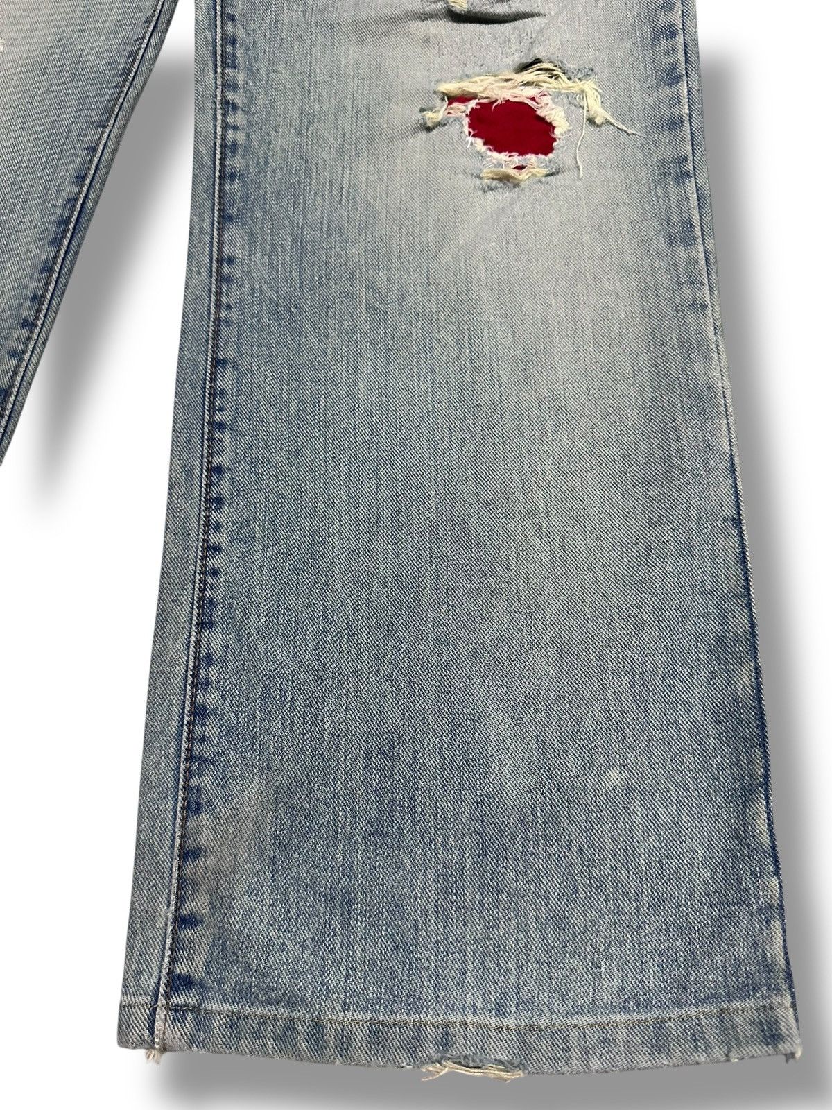 Wrangler Authentic Wrangler Baggy Jeans With Patch Distressed Faded Size US 31 - 12 Thumbnail