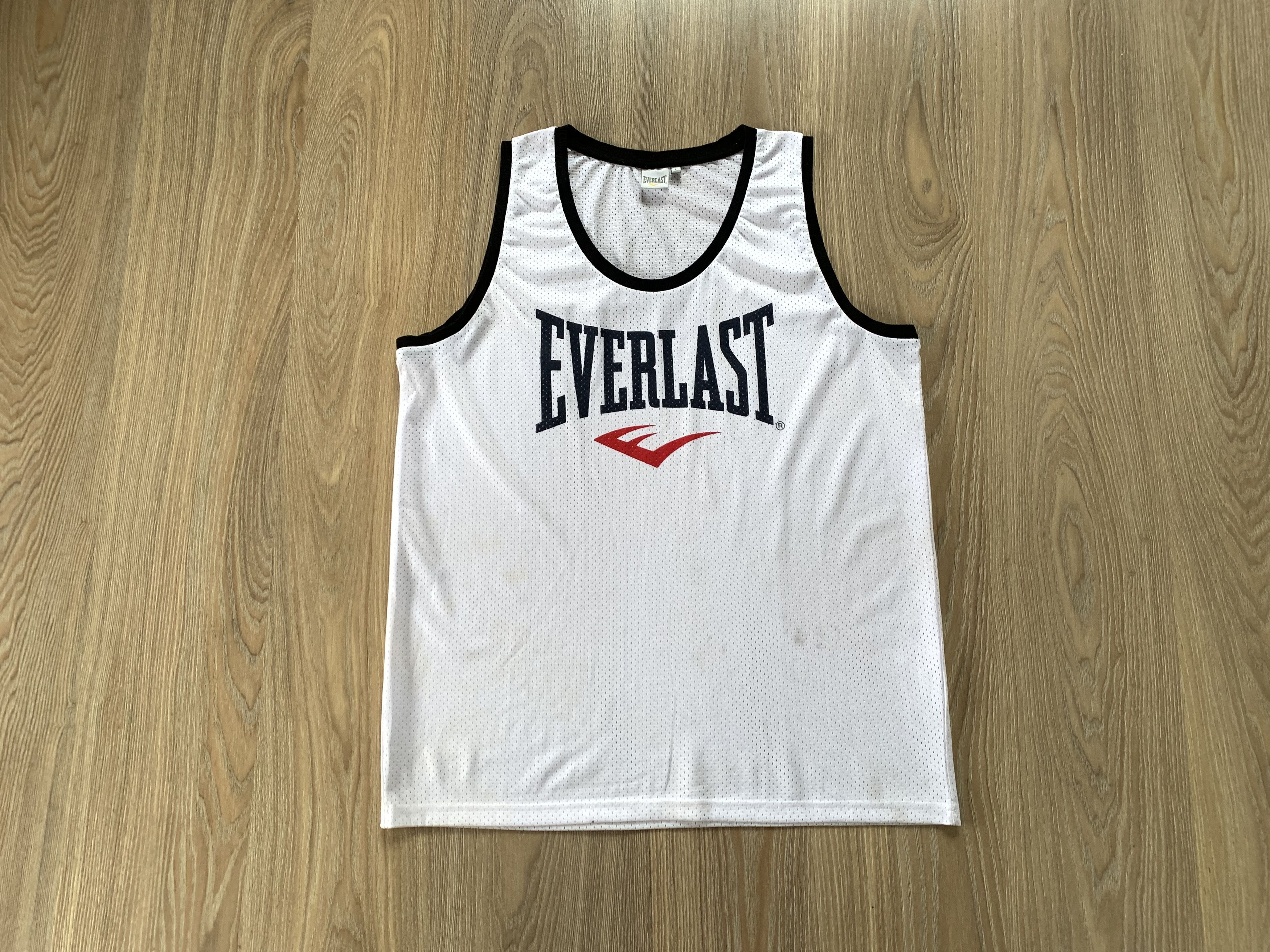 Everlast × Vintage White Everlast Mesh Printed Tank Top Size US L / EU 52-54 / 3 - 10 Thumbnail