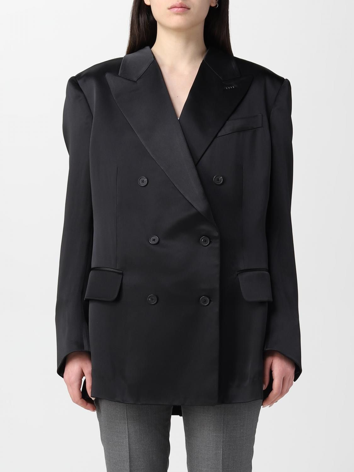 Tom Ford o1w1db10225 GI2915 Double-breasted Blazer in Black Size L / US 10 / IT 46 - 1 Preview