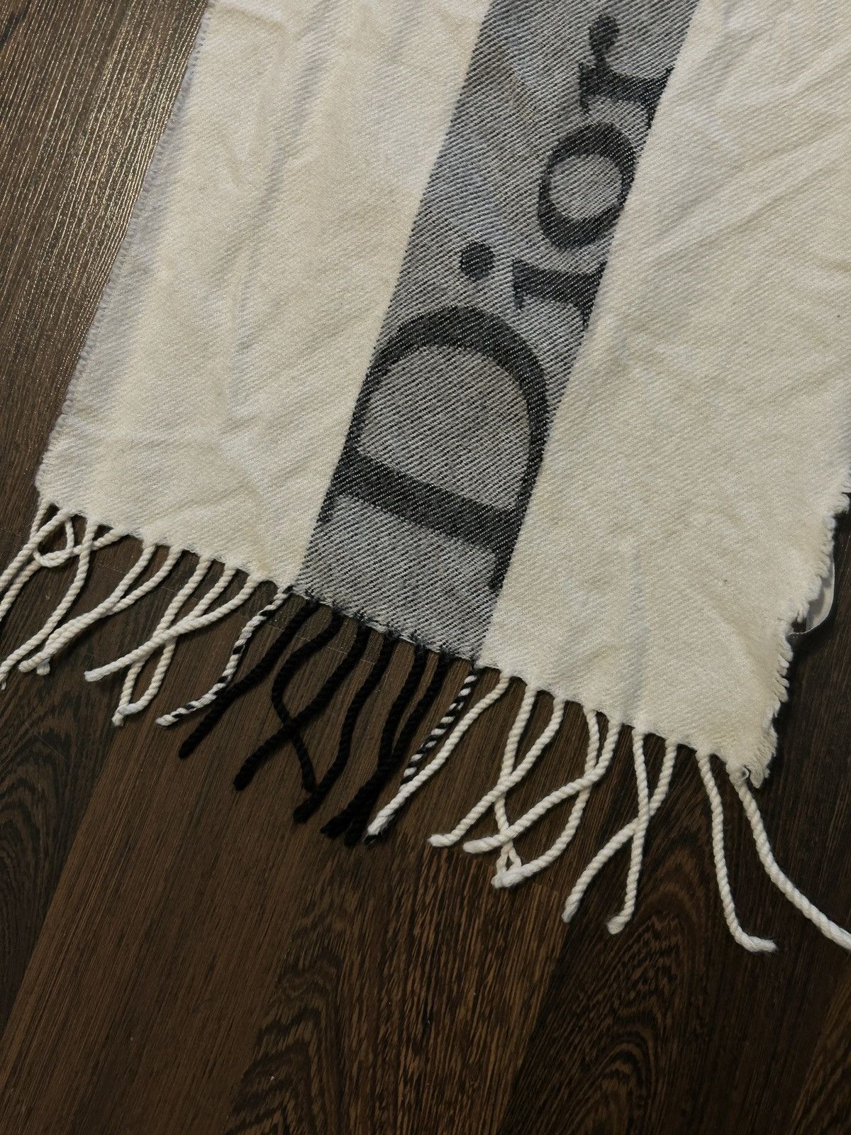 Dior Dior monogram wool scarf white beige rare Size ONE SIZE - 7 Thumbnail