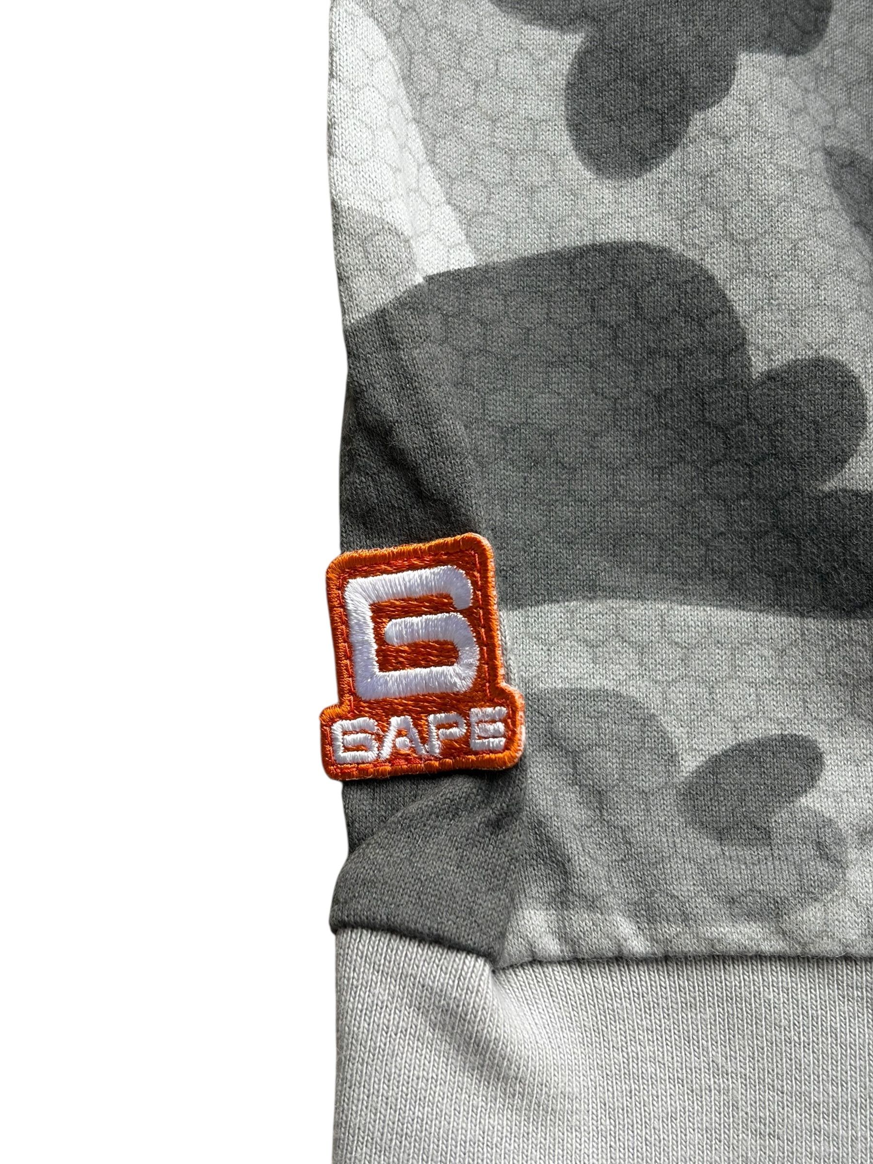 Bape Bape Grey Camo Honeycome Space System Longsleeve T-Shirt Size US M / EU 48-50 / 2 - 4 Thumbnail