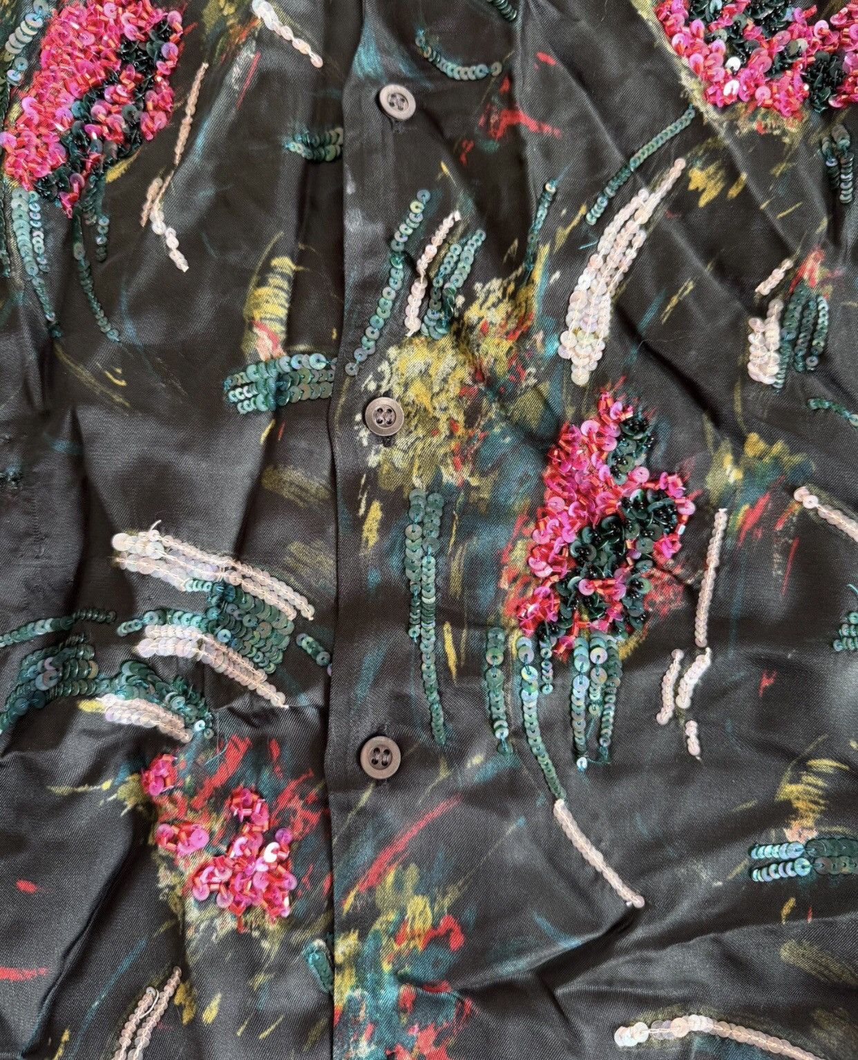 Dries Van Noten Dries van noten Embroidered short-sleeved shirt Size US M / EU 48-50 / 2 - 4 Thumbnail