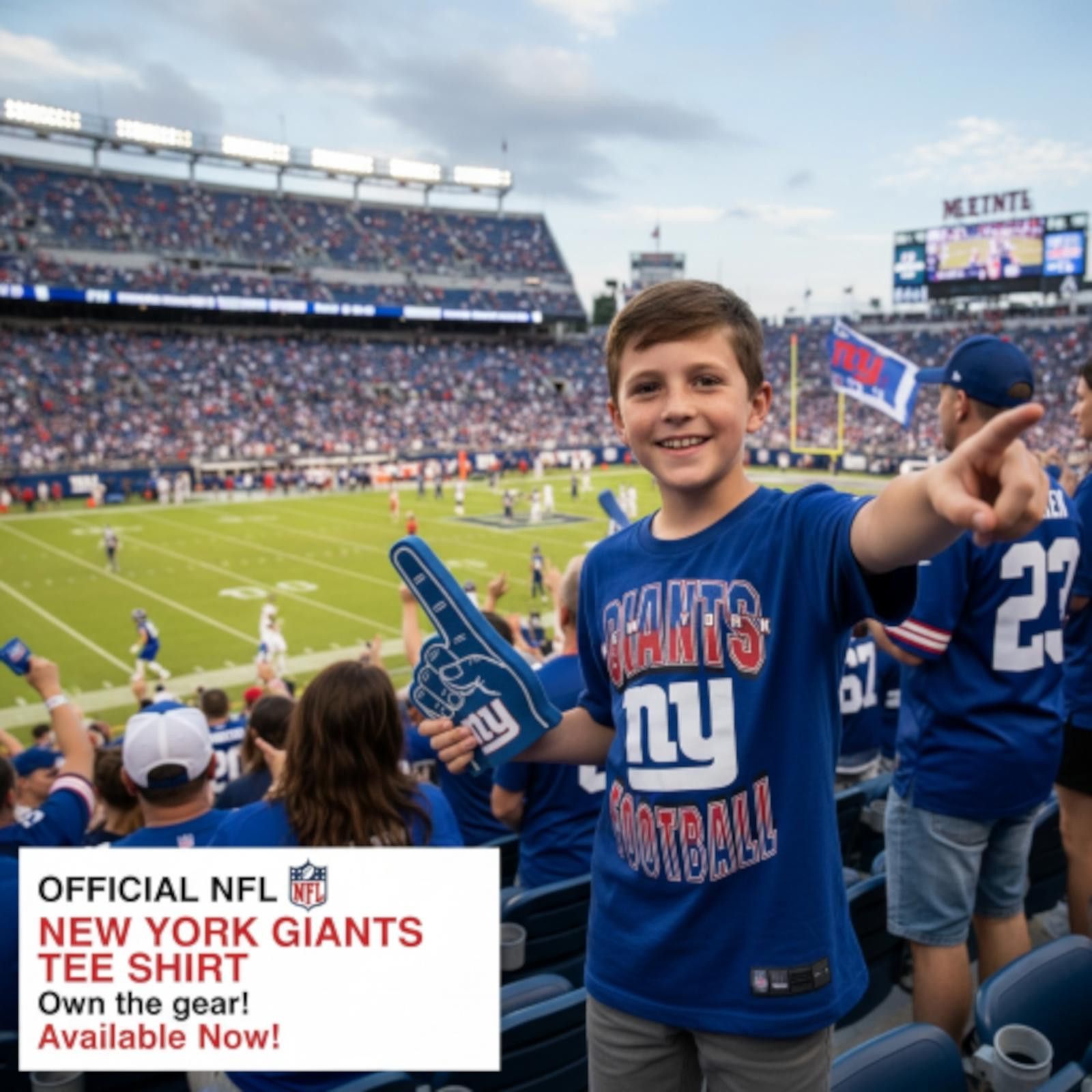 NFL New York Giants Football T-Shirt Size Medium (10-12) Size US M / EU 48-50 / 2 - 1 Thumbnail