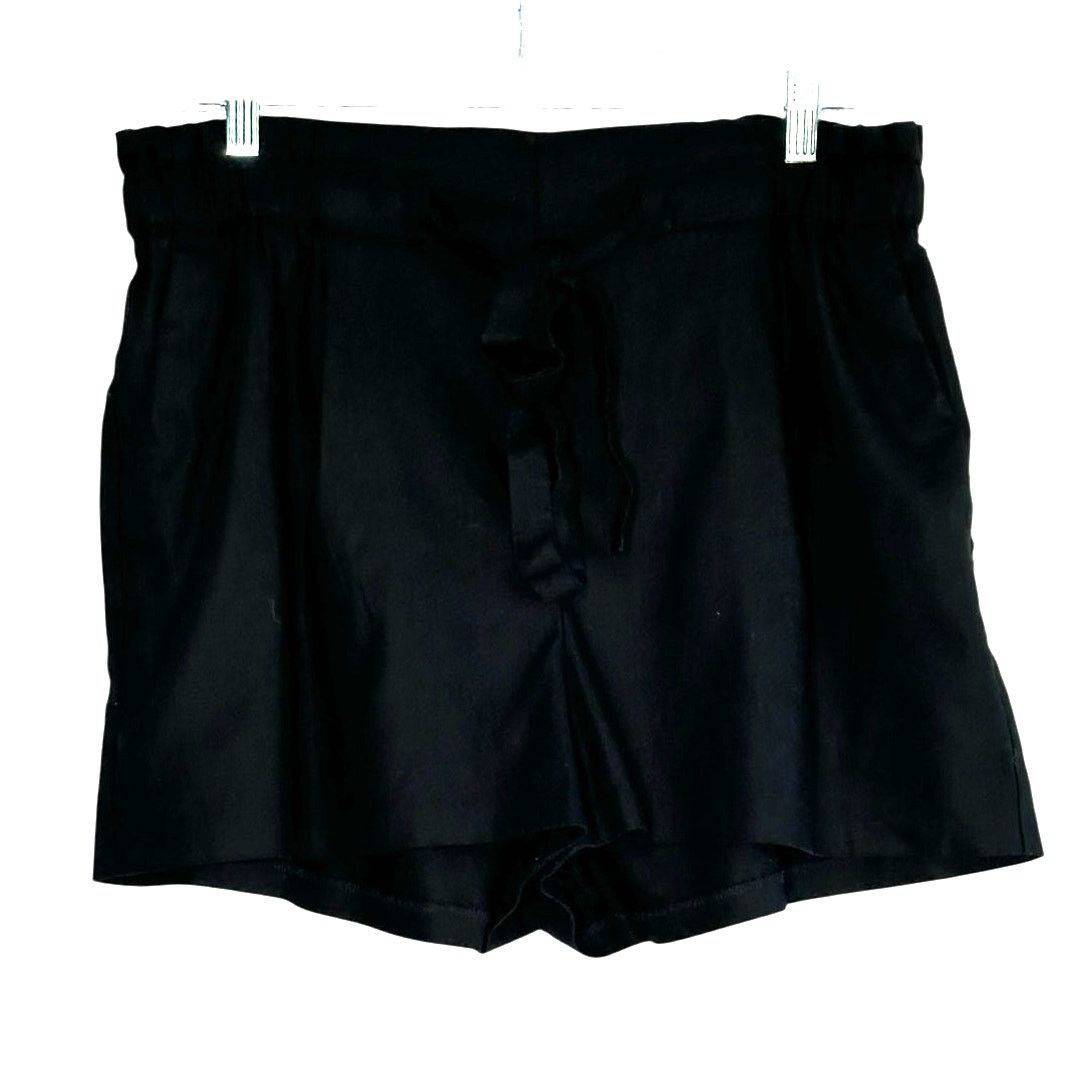 Express Express black high rise belted pleated shorts size large Size 34" / US 12 / IT 48 - 1 Thumbnail