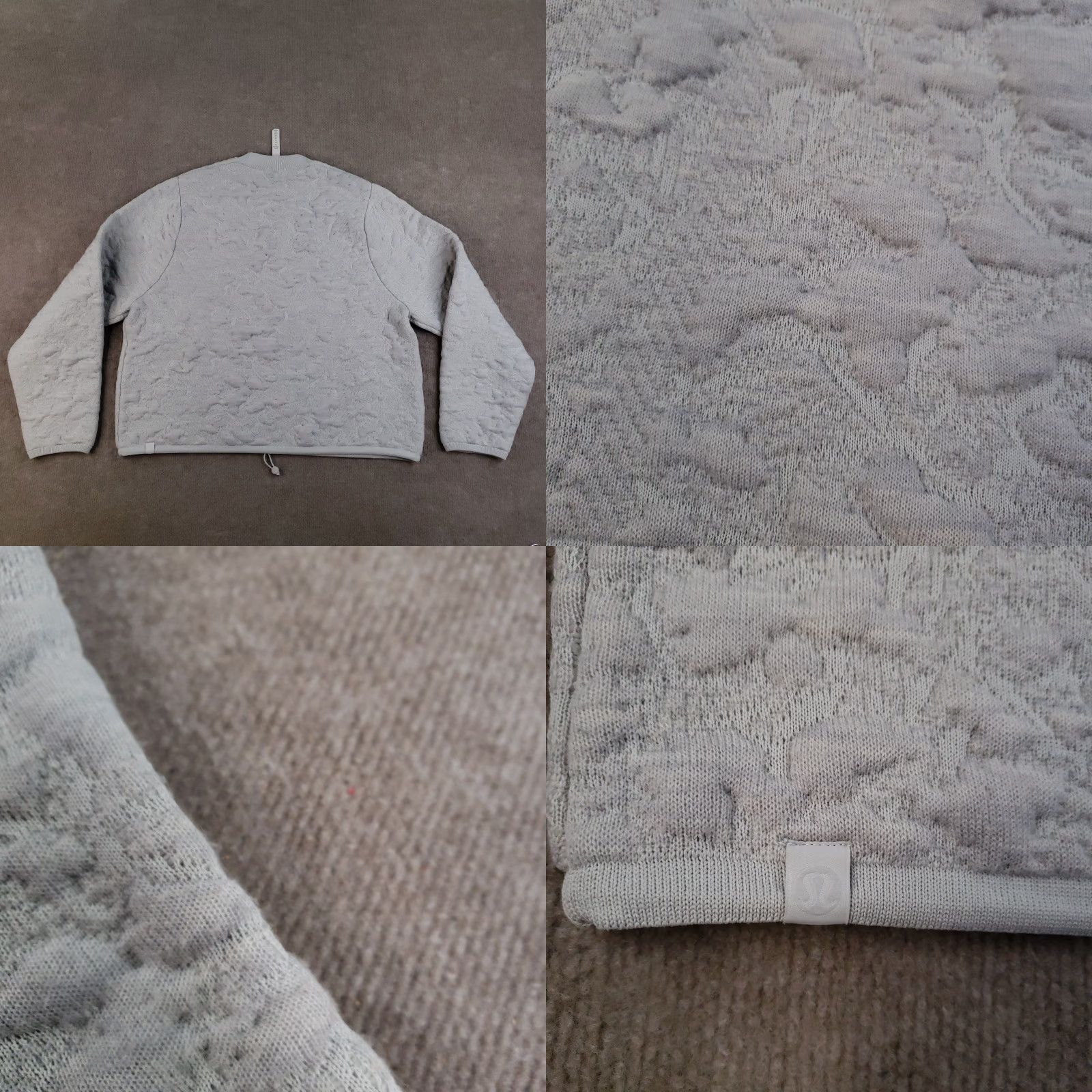 Lululemon Lululemon Sweater Size 8 Heathered Gray Jacquard Multi-Texture Crew Neck Womens Size M / US 6-8 / IT 42-44 - 8 Thumbnail