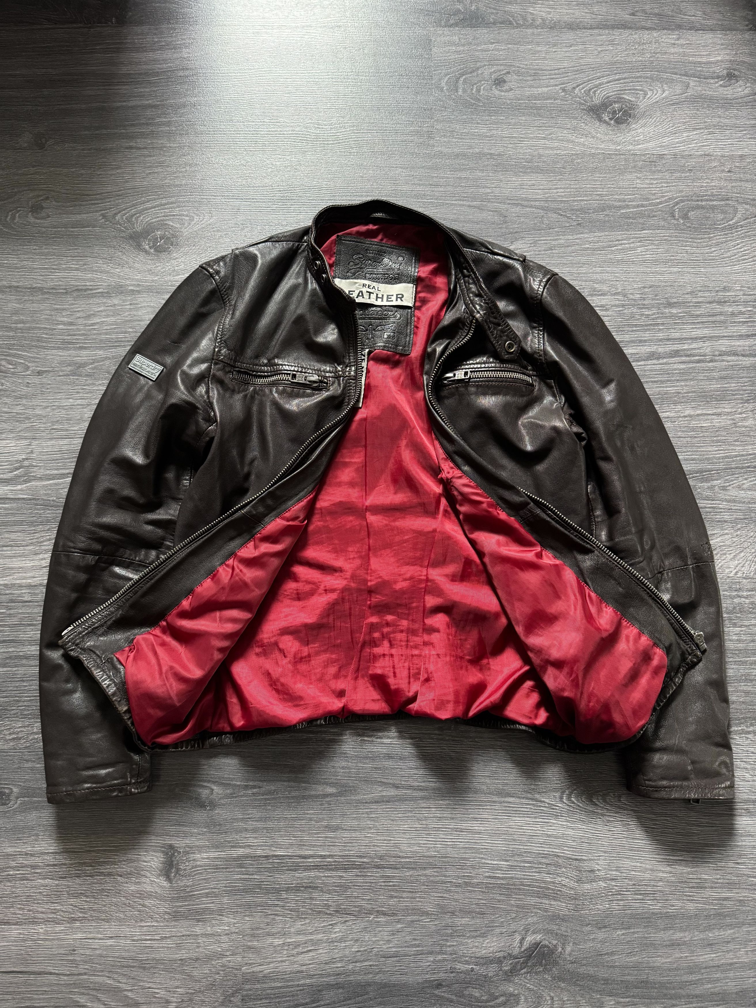 G-Star × Superdry × Vintage Vintage Superdry Japan Biker Racing Leather Jacket Size US M / EU 48-50 / 2 - 10 Thumbnail
