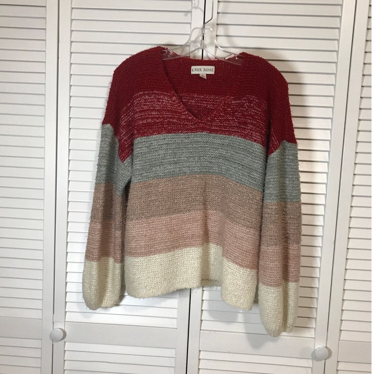 Other Knox Rose Striped V-neck Long-Sleeve Sweater L Size L / US 10 / IT 46 - 1 Thumbnail