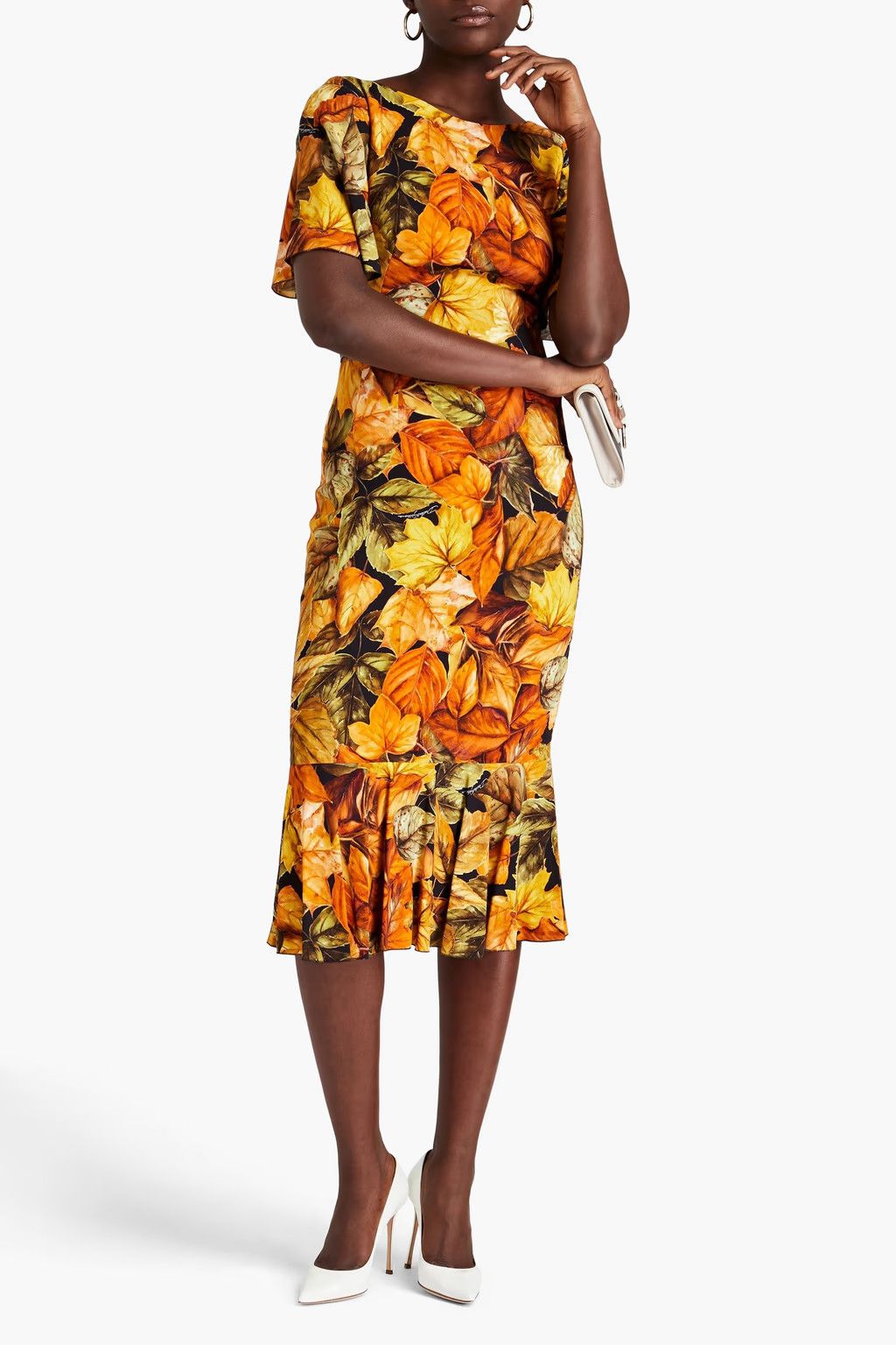 Dolce & Gabbana o1y0825 Midi Dress in Multicolor Size XS / US 0-2 / IT 36-38 - 2 Thumbnail
