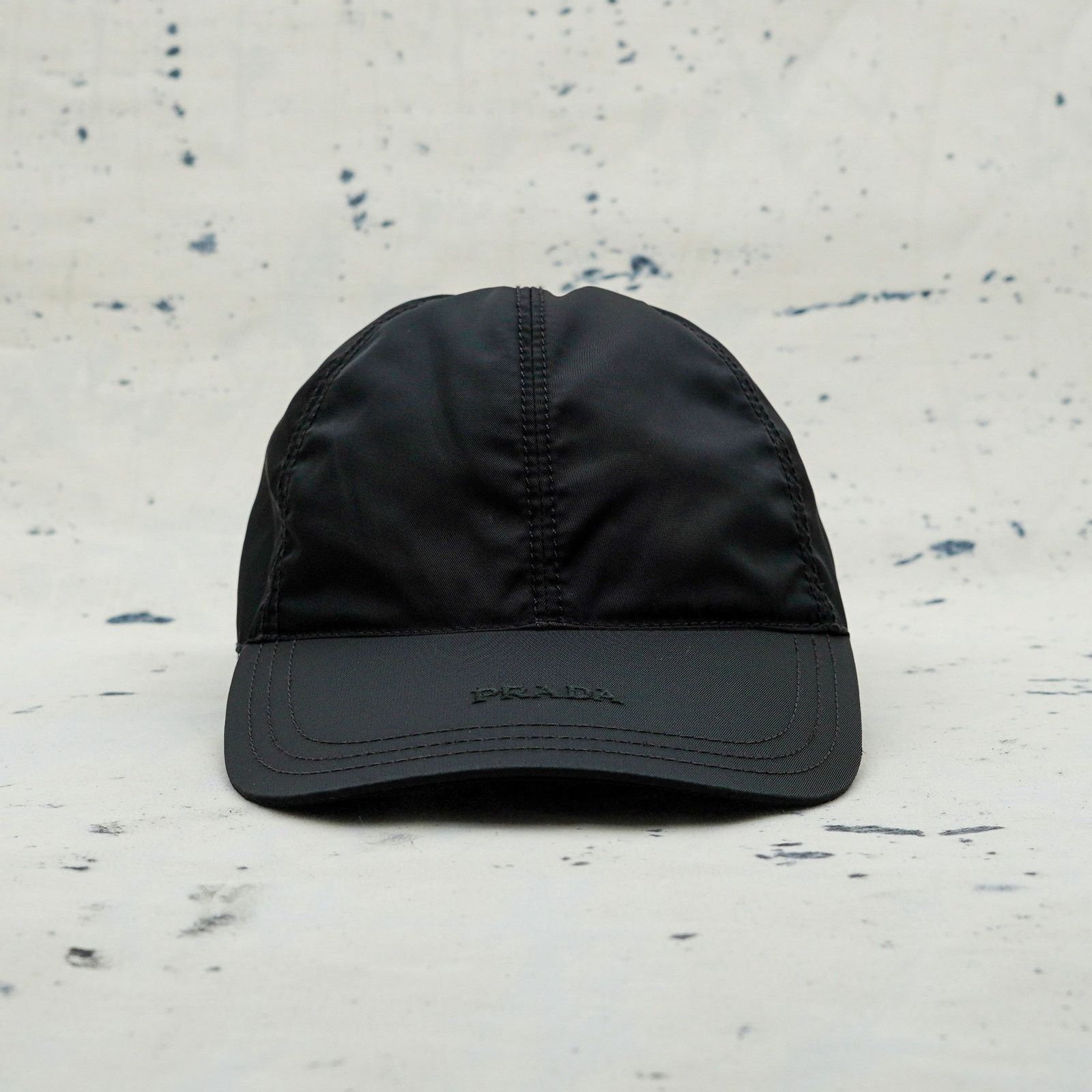Prada Prada black nylon embroidered logo sport baseball cap hat Size ONE SIZE - 2 Thumbnail