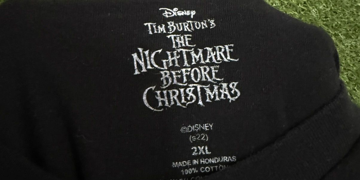 Vintage Nightmare Before Christmas Tim Burton Goth Tee Black XXL Size US XXL / EU 58 / 5 - 3 Thumbnail